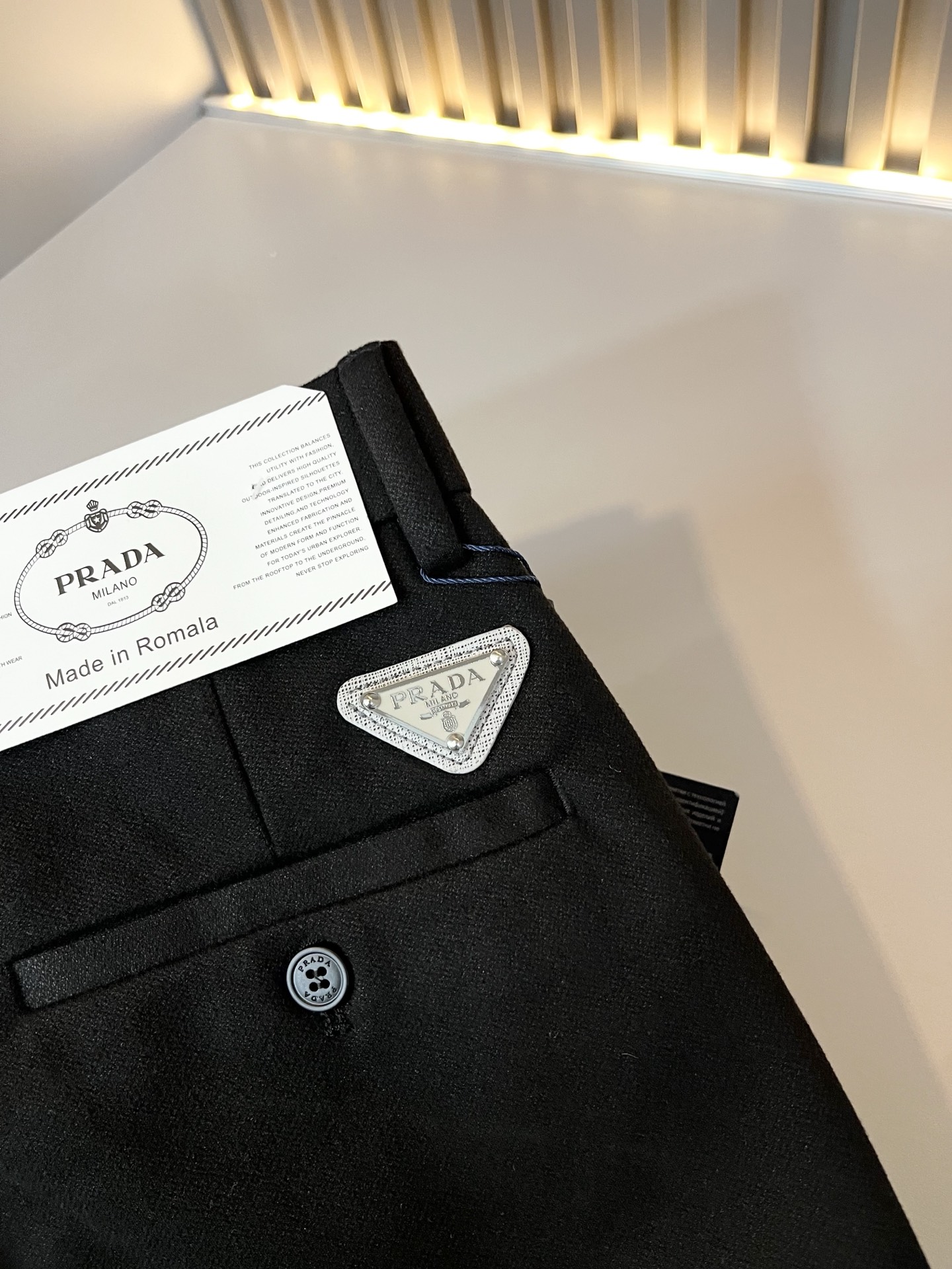 PRA*DA 普*达 2025秋冬新款羊绒西裤，男士经典商务休闲基础长裤西裤！贸易公司渠道稀出，领先官网