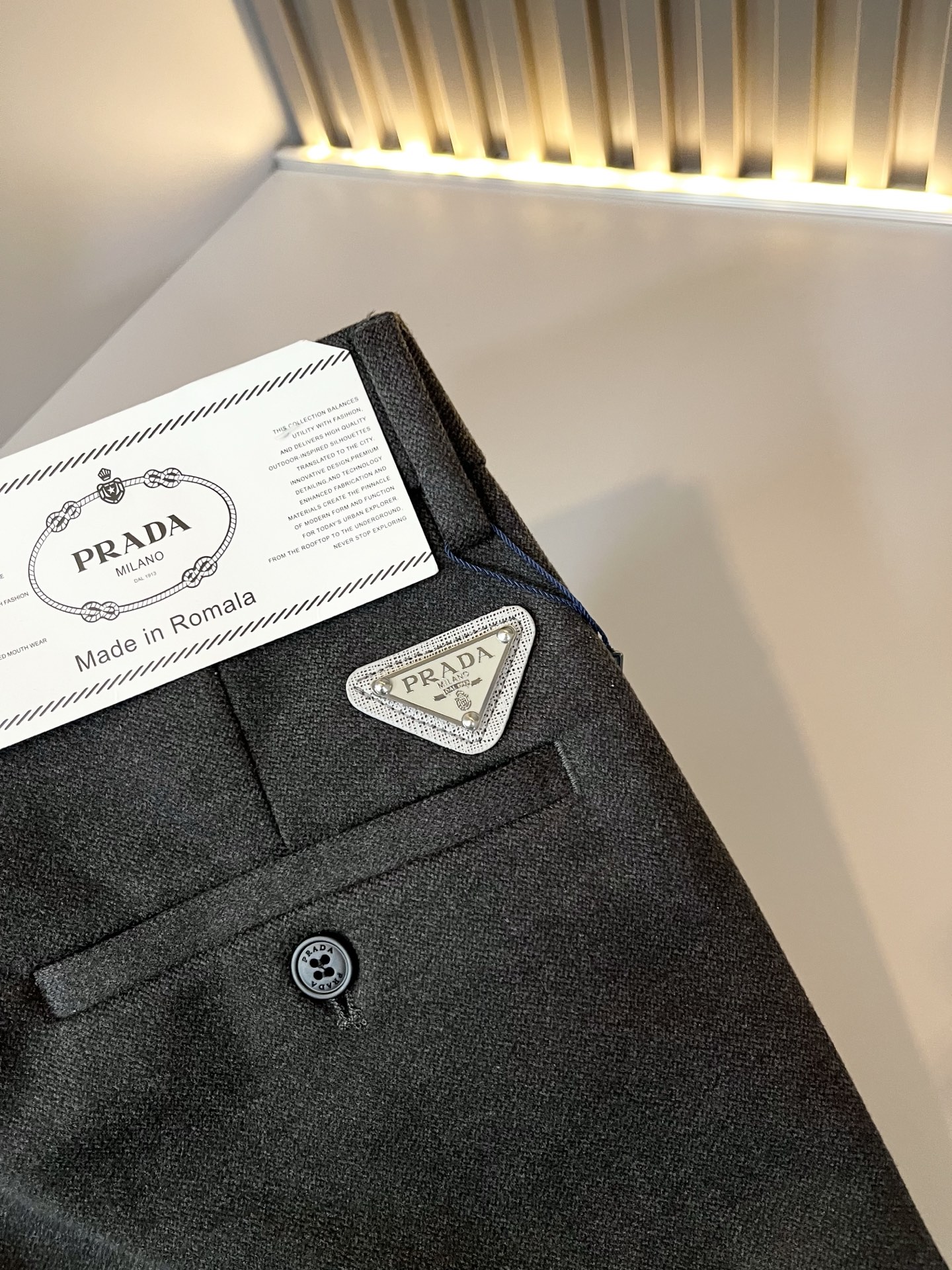 PRA*DA 普*达 2025秋冬新款羊绒西裤，男士经典商务休闲基础长裤西裤！贸易公司渠道稀出，领先官网