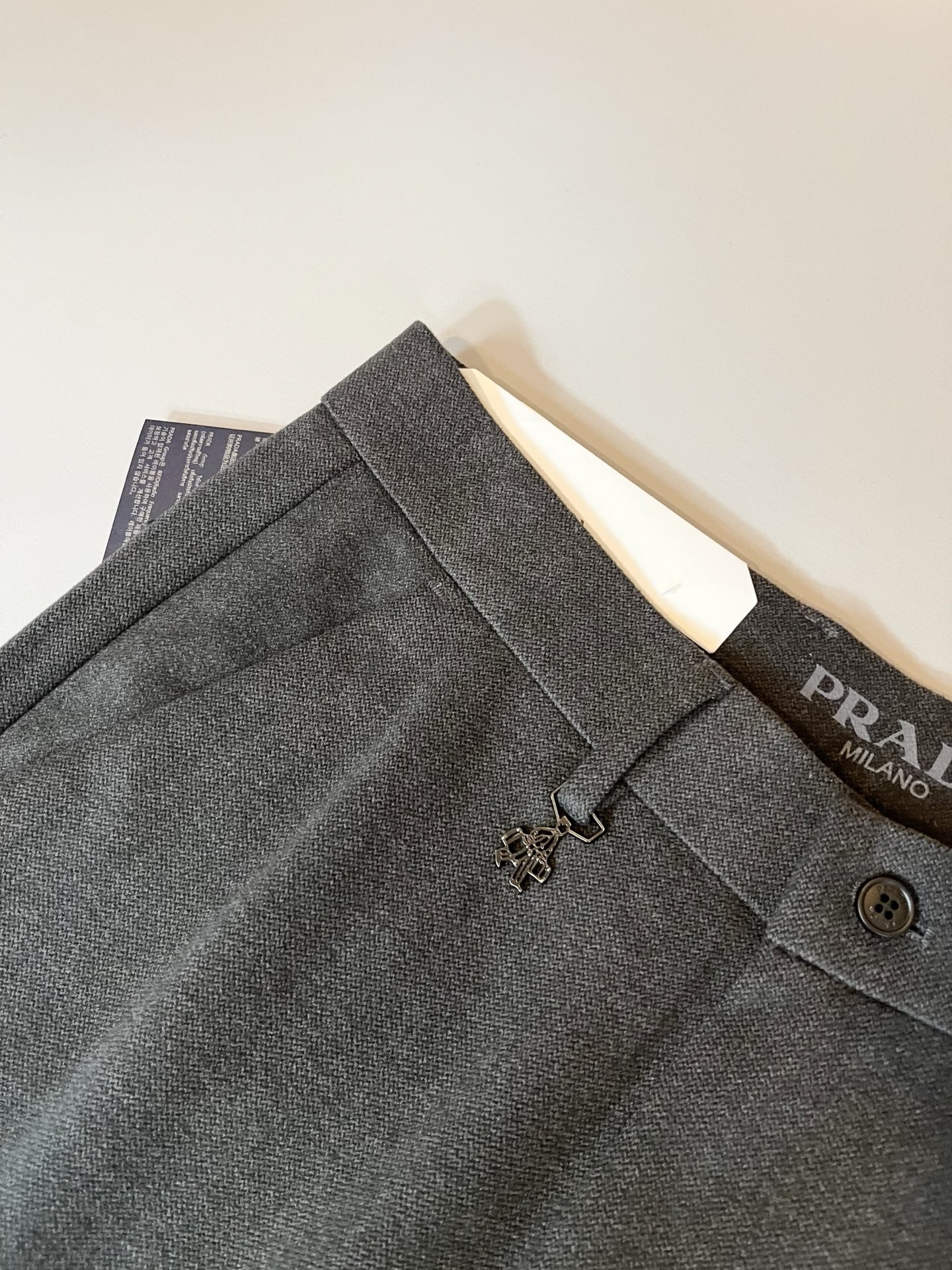 PRA*DA 普*达 2025秋冬新款羊绒西裤，男士经典商务休闲基础长裤西裤！贸易公司渠道稀出，领先官网