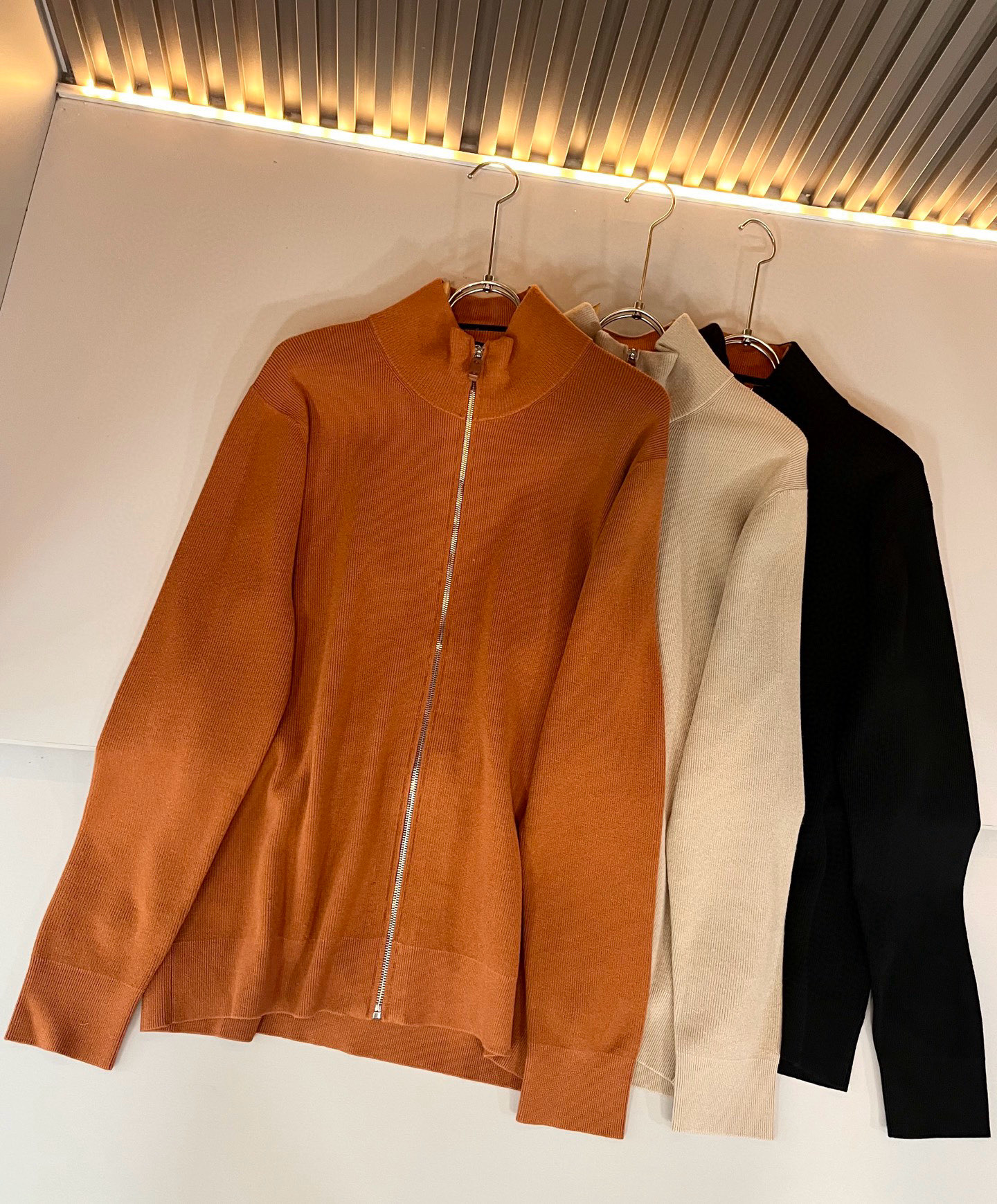 Ermenegildo Zeg*a杰*亚 2025秋冬新品男士休闲拉链针织羊毛衫，外贸公司订单！是杰尼亚