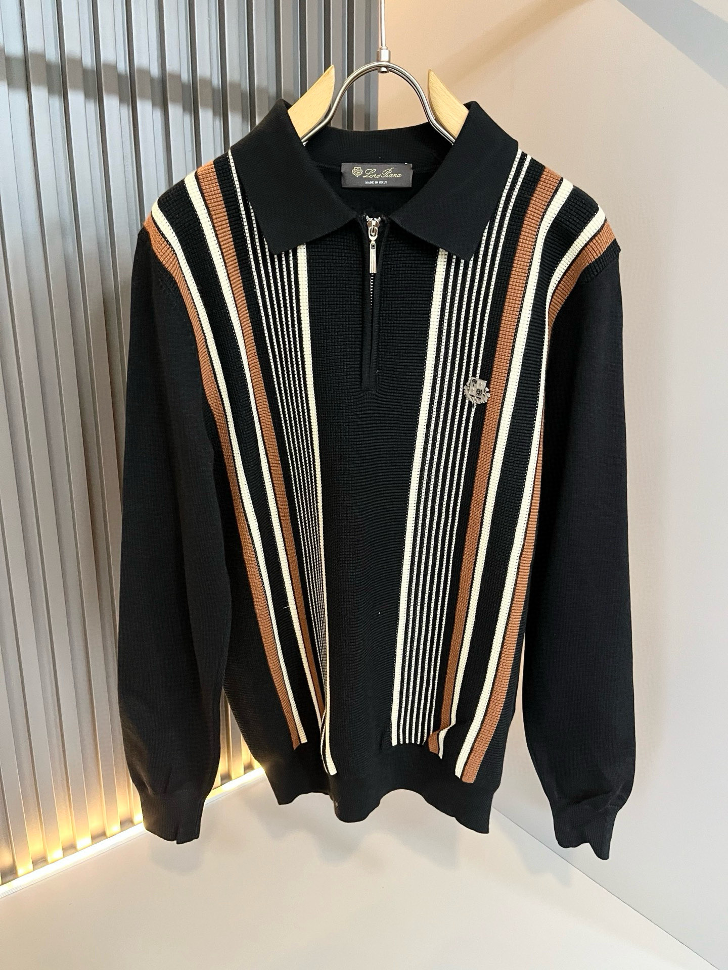 Loro Piana诺悠翩雅 2025秋冬男士最新的贸易订单针织羊毛衫，全品相！！上身舒适透气，不僵硬，