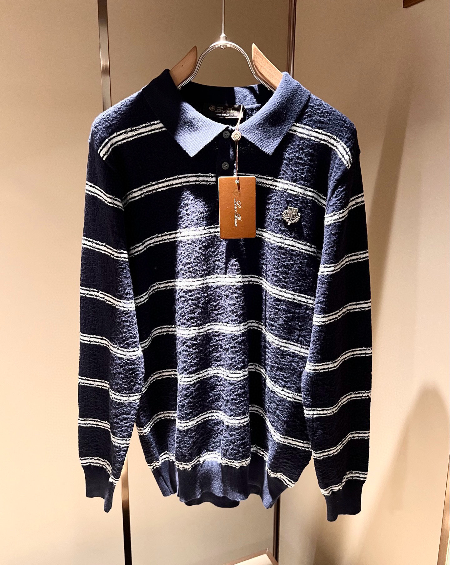 Loro Piana诺悠翩雅 2025秋冬男士最新的贸易订单针织羊毛衫，全品相！！上身舒适透气，不僵硬，