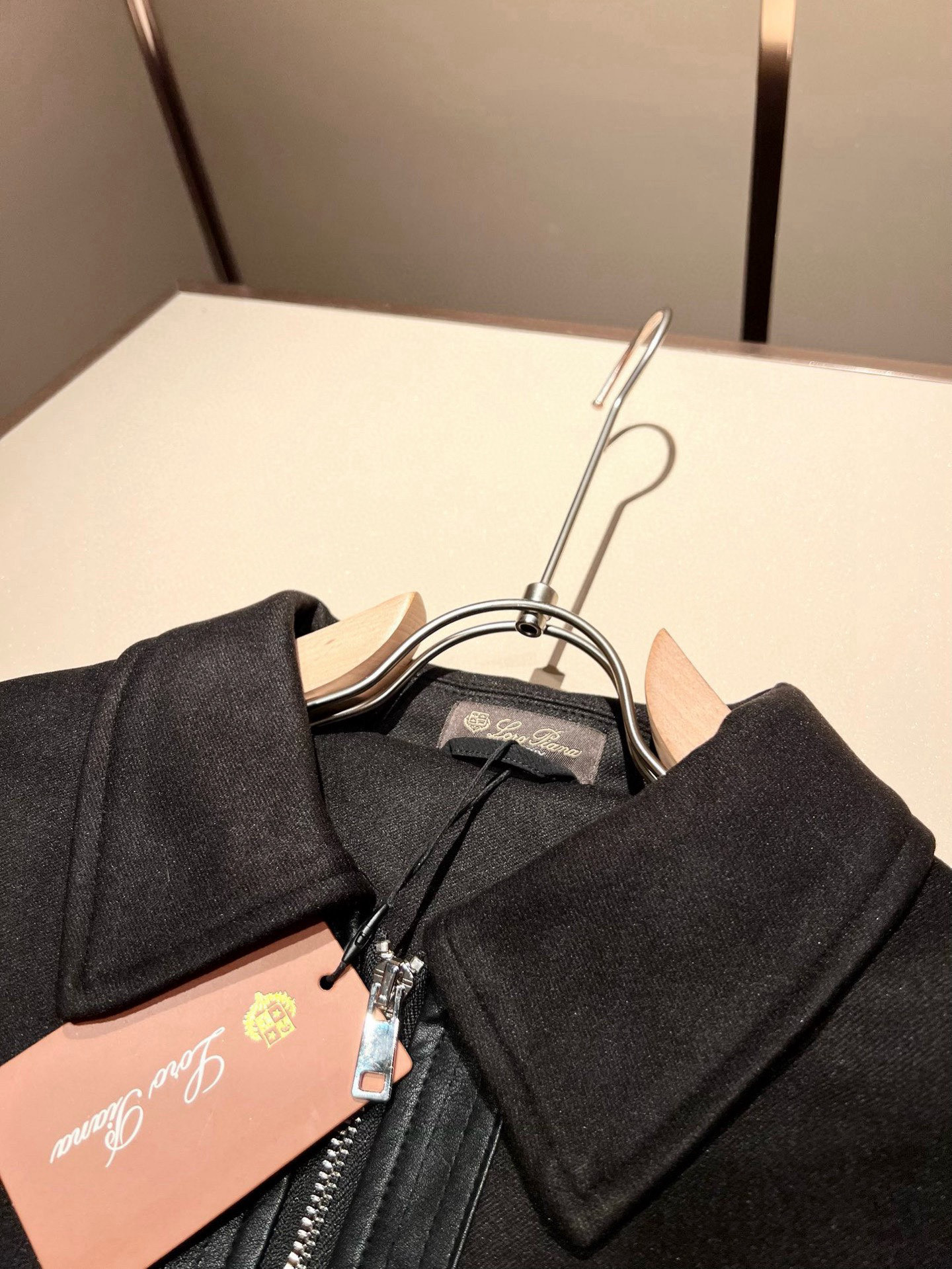 ⚠️细节图！ Loro Piana诺悠翩雅 2025秋冬新品男士休闲皮革拼接夹克外套，外贸公司订单！客供