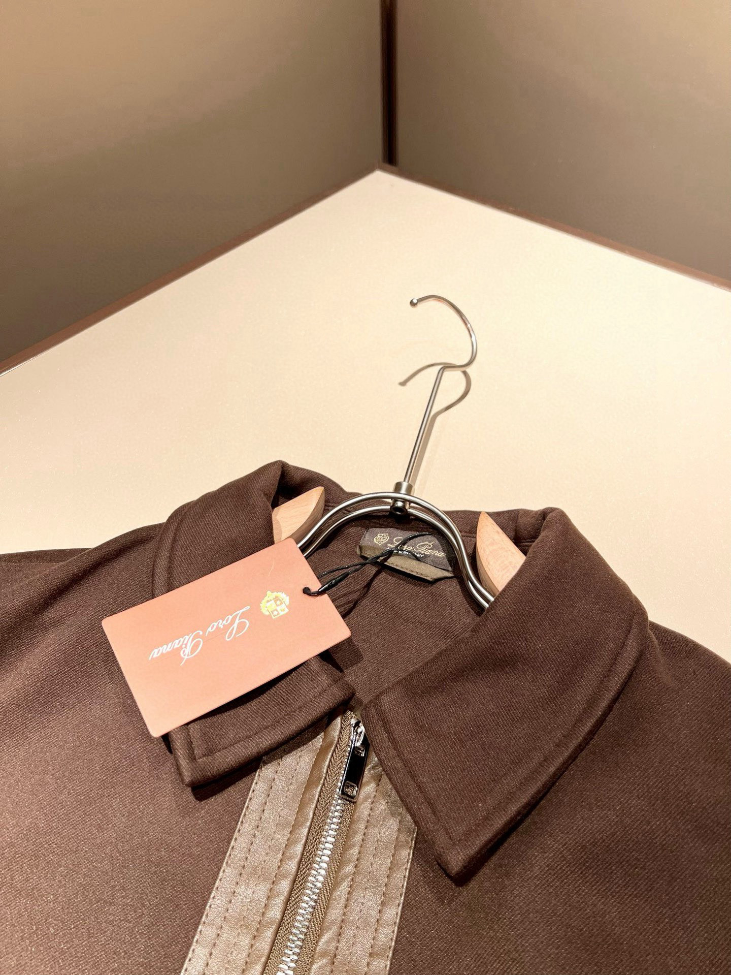 ⚠️细节图！ Loro Piana诺悠翩雅 2025秋冬新品男士休闲皮革拼接夹克外套，外贸公司订单！客供