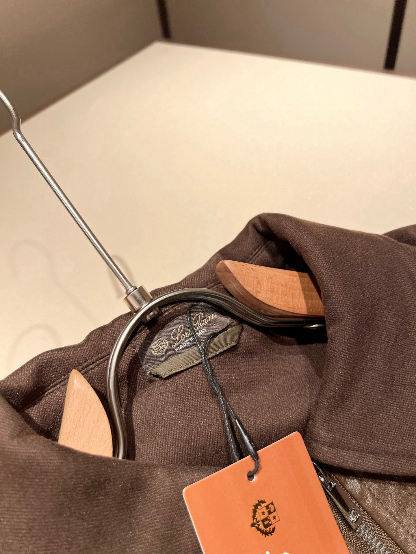 ⚠️细节图！ Loro Piana诺悠翩雅 2025秋冬新品男士休闲皮革拼接夹克外套，外贸公司订单！客供