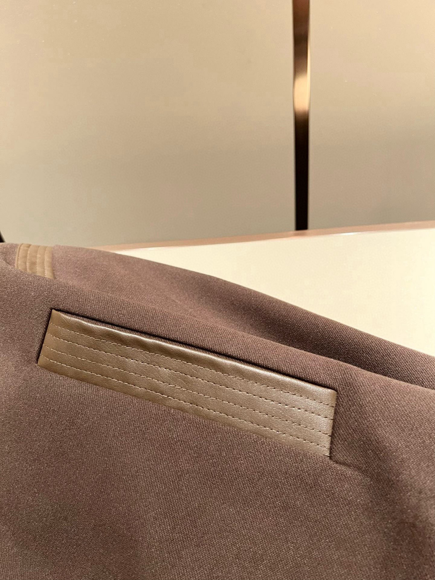 ⚠️细节图！ Loro Piana诺悠翩雅 2025秋冬新品男士休闲皮革拼接夹克外套，外贸公司订单！客供