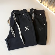 Louls**Vultt*n路易*登 2026春夏新款松紧腰休闲裤 !前后标识logo图案刺绣修饰!采用 Louls**Vultt*n路易*登 2026春夏新款松紧腰休闲裤 !前后标识logo图案刺绣修饰!采用