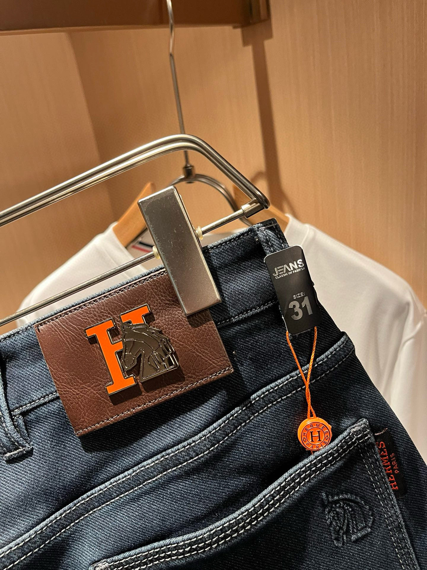 HERM*S 爱*仕 2026春夏男士高端丹宁水洗小直筒牛仔裤 海外贸易公司渠道订单 ！男士修身直筒牛仔