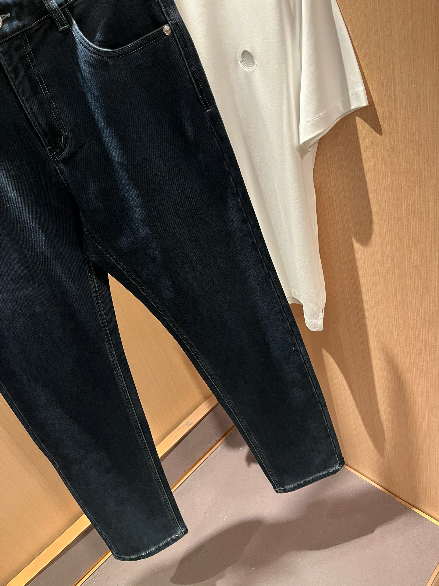 HERM*S 爱*仕 2026春夏男士高端丹宁水洗小直筒牛仔裤 海外贸易公司渠道订单 ！男士修身直筒牛仔