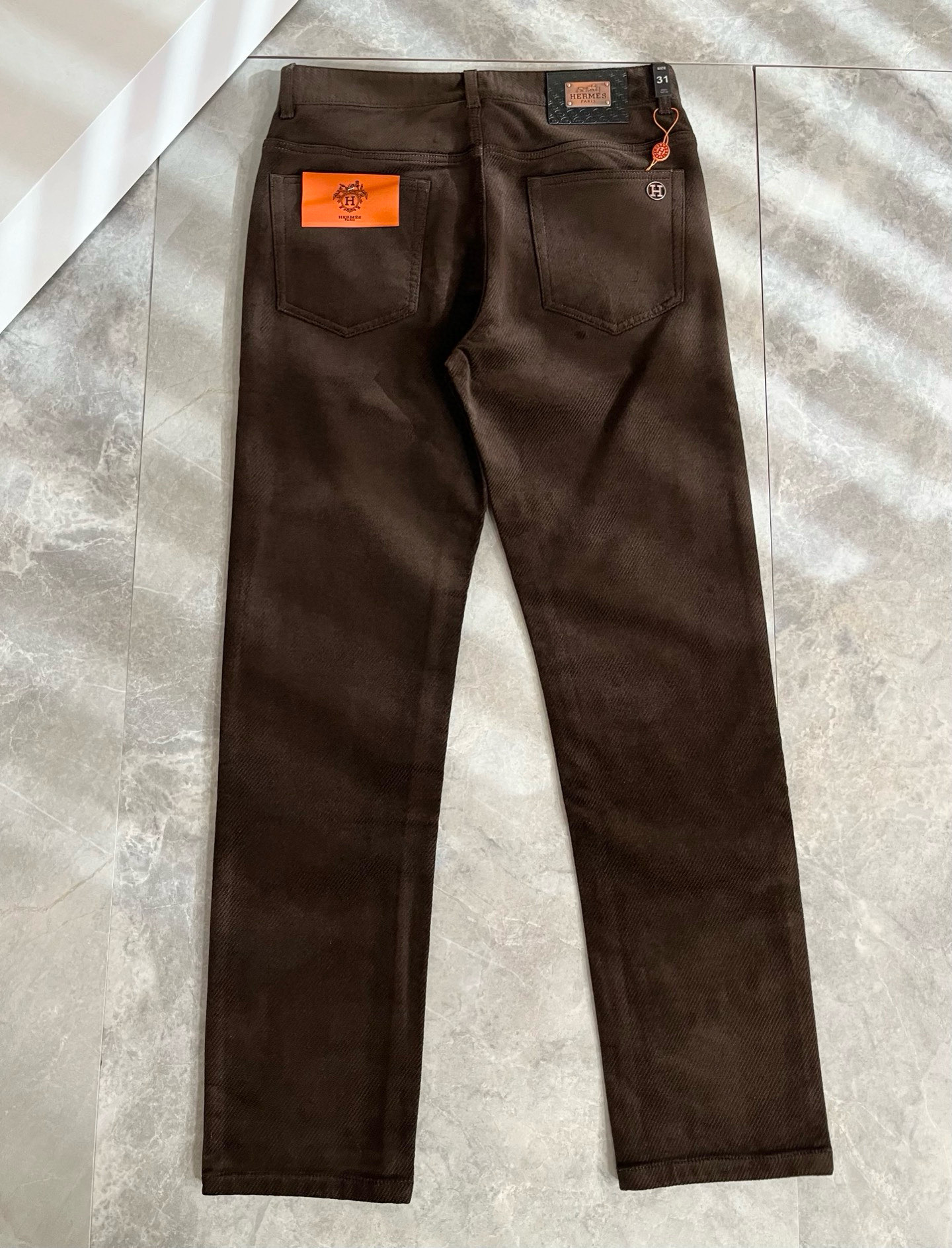HERM*S 爱*仕 2026秋冬男士高端灯芯绒休闲裤 海外贸易公司渠道订单 ！男士休闲修身直筒休闲裤！