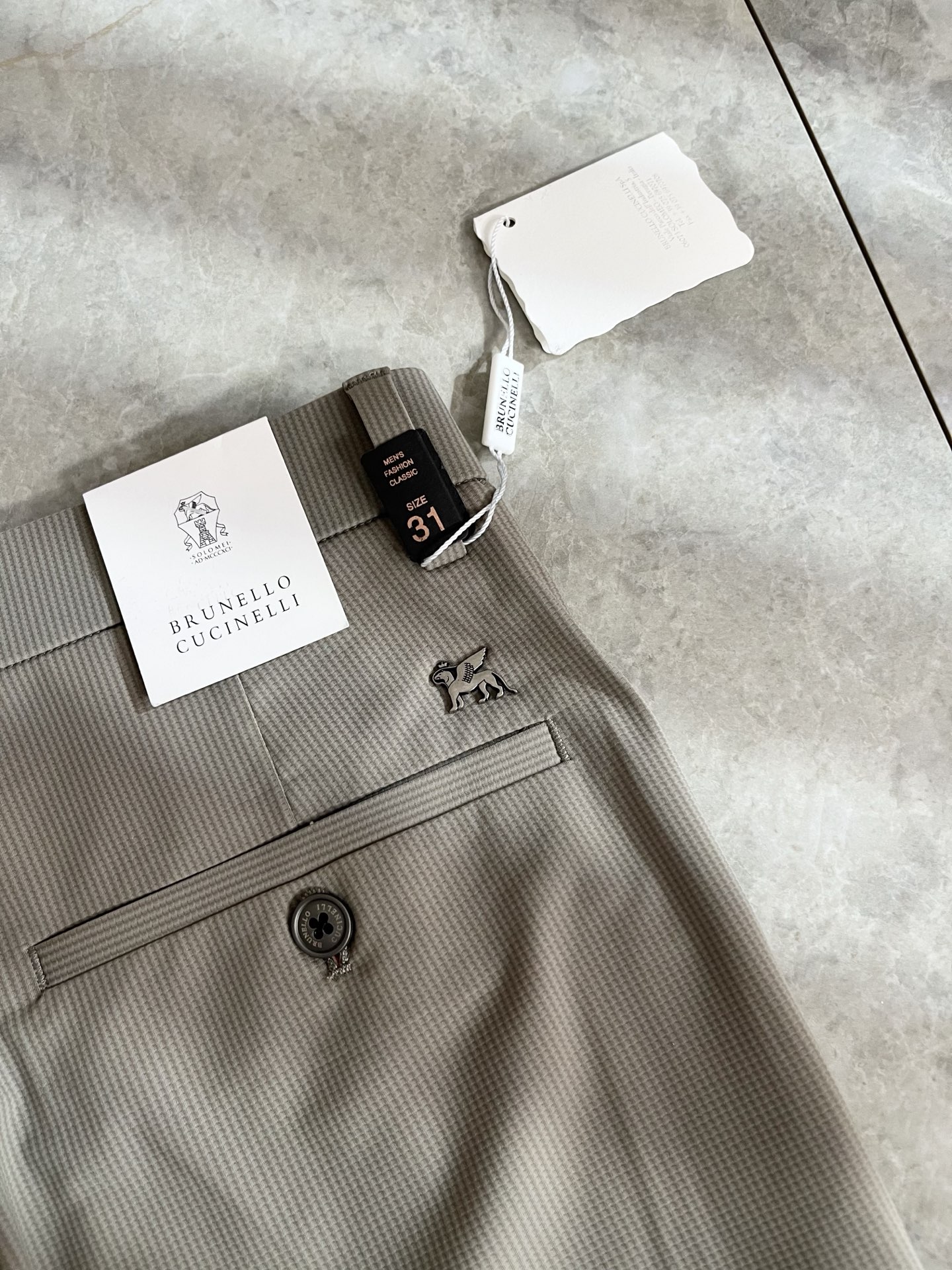 BC-Brunello Cucineli 2026春夏新品男士时装款高端休闲西裤，香港洋行渠道货，日本原