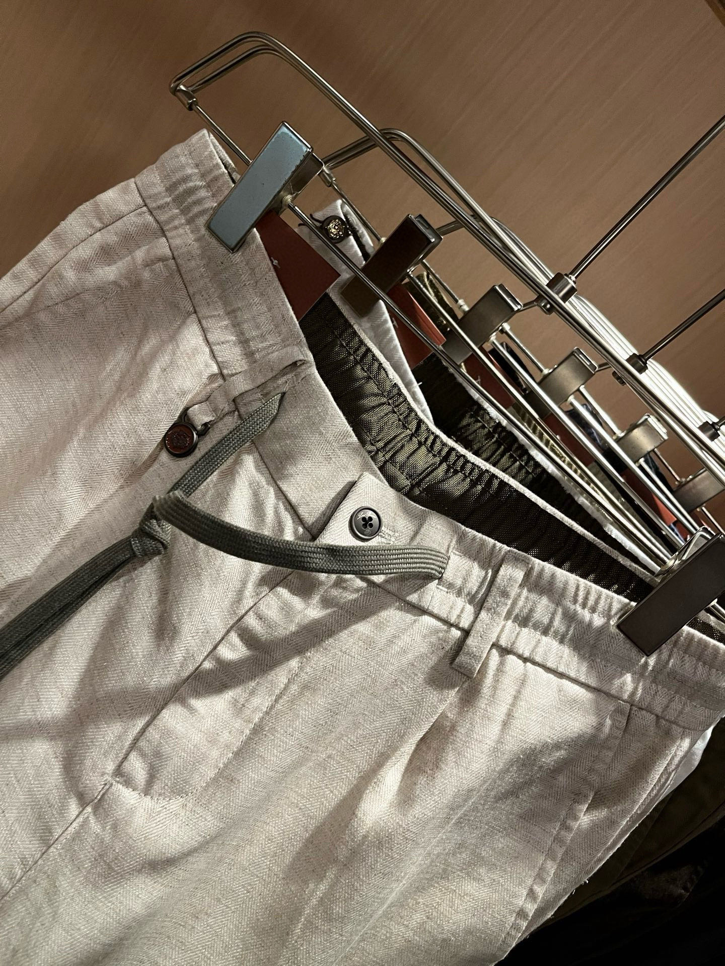 Loro Piana诺悠翩雅 2026春夏新品男士棉麻休闲裤，最新的贸易订单全品相！！网红款！上身舒适透