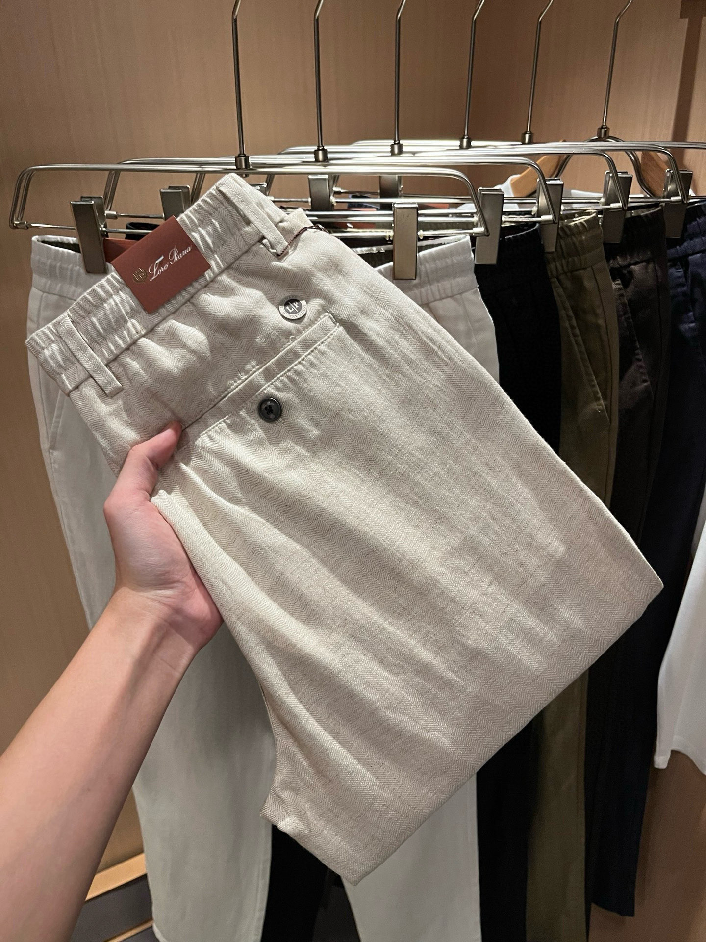 Loro Piana诺悠翩雅 2026春夏新品男士棉麻休闲裤，最新的贸易订单全品相！！网红款！上身舒适透