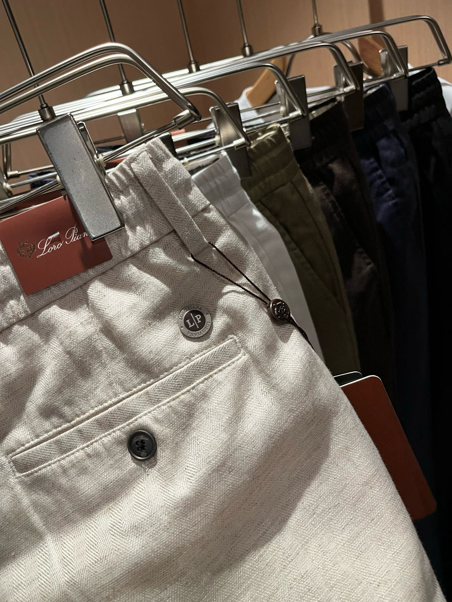 Loro Piana诺悠翩雅 2026春夏新品男士棉麻休闲裤，最新的贸易订单全品相！！网红款！上身舒适透