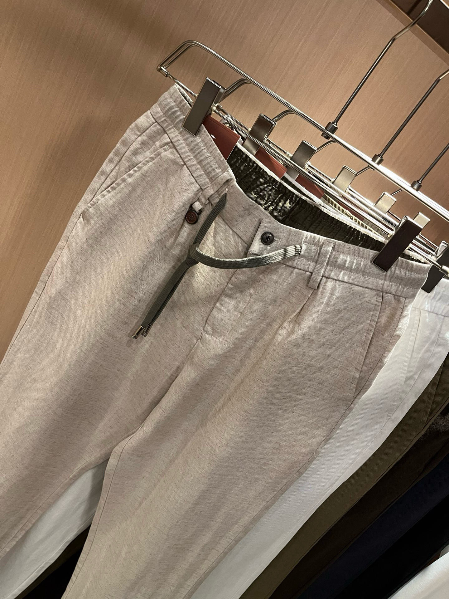 Loro Piana诺悠翩雅 2026春夏新品男士棉麻休闲裤，最新的贸易订单全品相！！网红款！上身舒适透