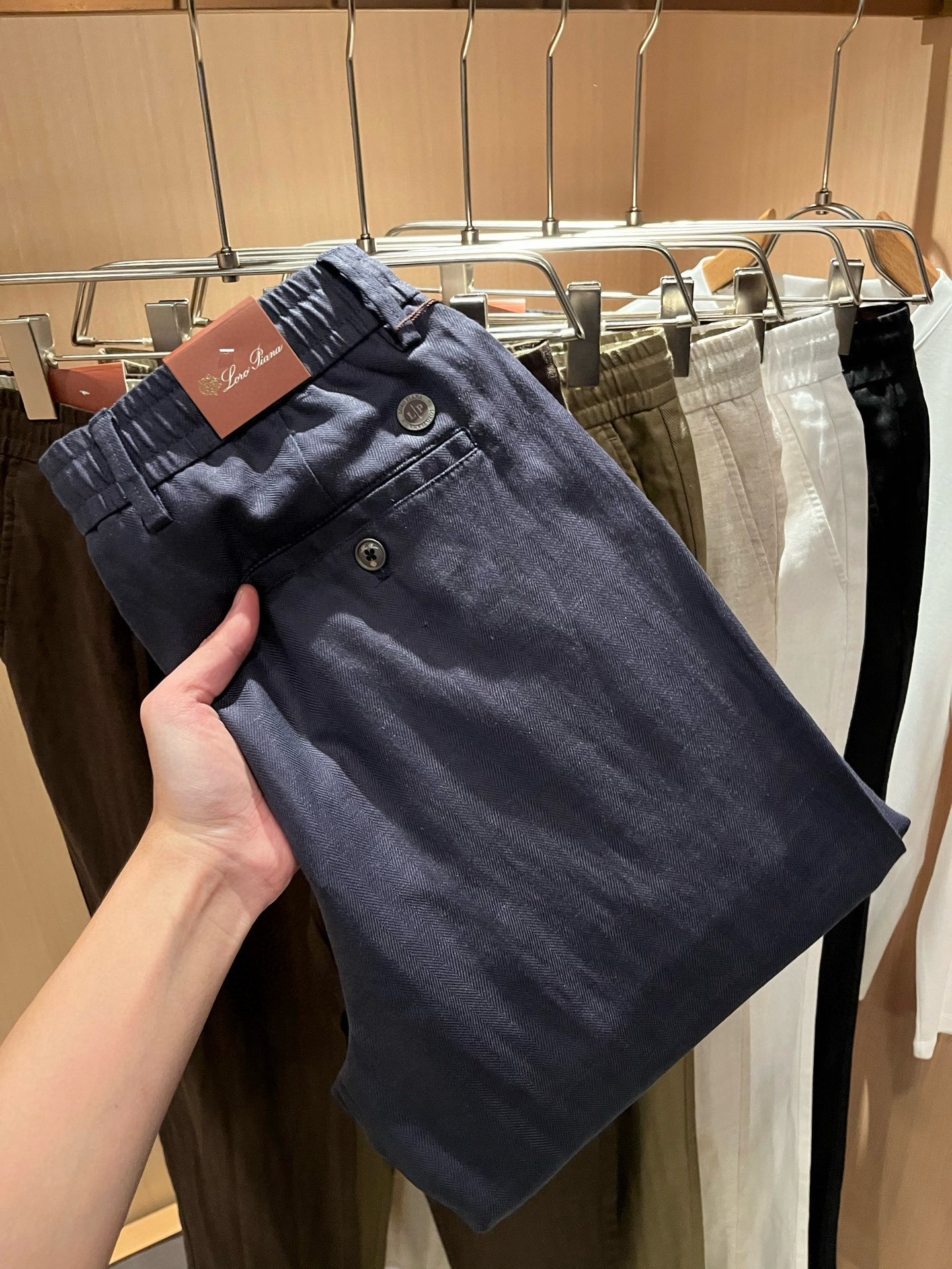 Loro Piana诺悠翩雅 2026春夏新品男士棉麻休闲裤，最新的贸易订单全品相！！网红款！上身舒适透