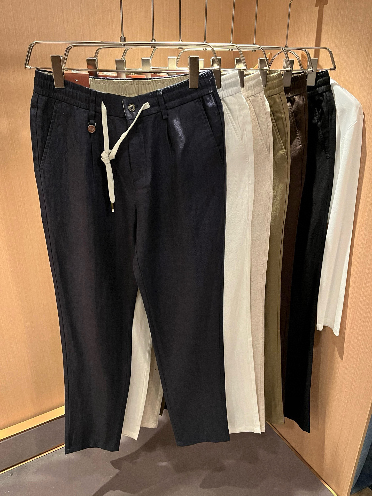 Loro Piana诺悠翩雅 2026春夏新品男士棉麻休闲裤，最新的贸易订单全品相！！网红款！上身舒适透