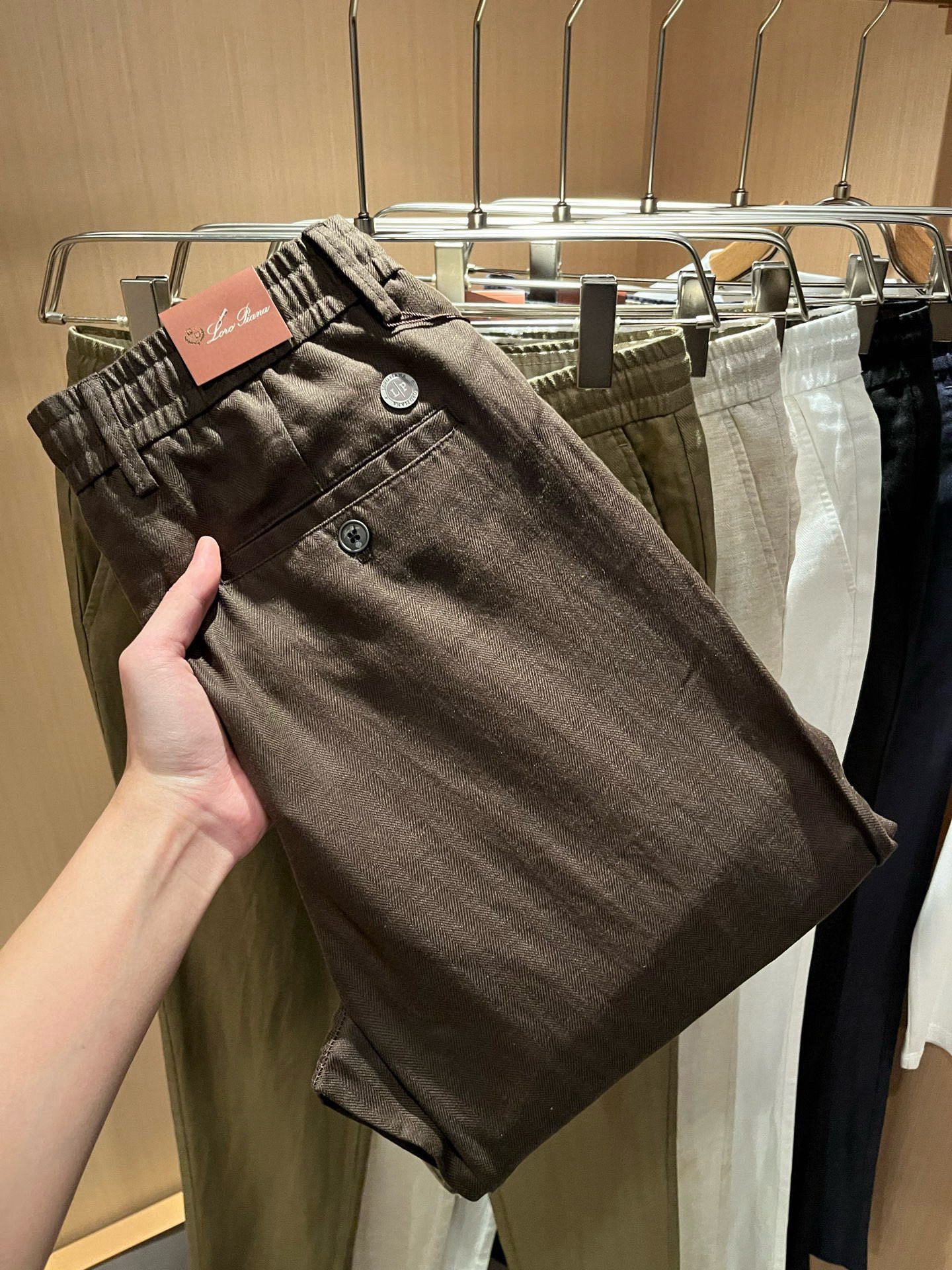 Loro Piana诺悠翩雅 2026春夏新品男士棉麻休闲裤，最新的贸易订单全品相！！网红款！上身舒适透