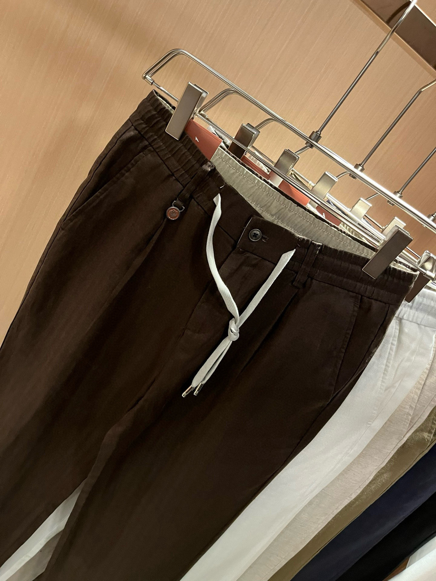 Loro Piana诺悠翩雅 2026春夏新品男士棉麻休闲裤，最新的贸易订单全品相！！网红款！上身舒适透