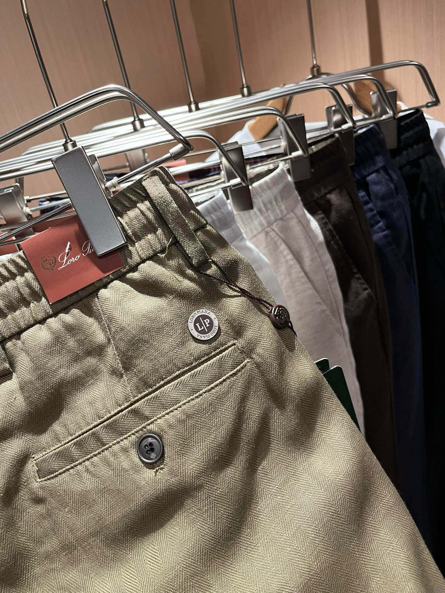 Loro Piana诺悠翩雅 2026春夏新品男士棉麻休闲裤，最新的贸易订单全品相！！网红款！上身舒适透