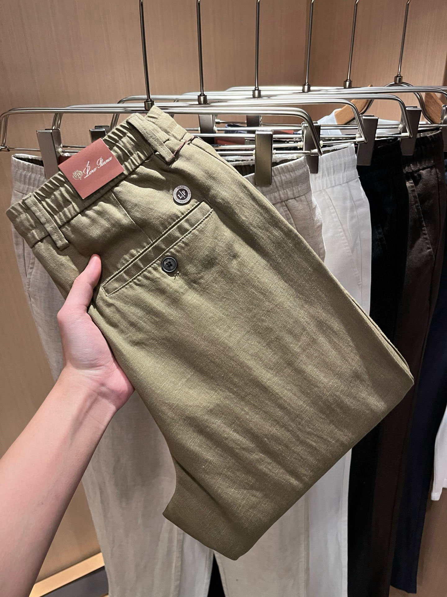 Loro Piana诺悠翩雅 2026春夏新品男士棉麻休闲裤，最新的贸易订单全品相！！网红款！上身舒适透