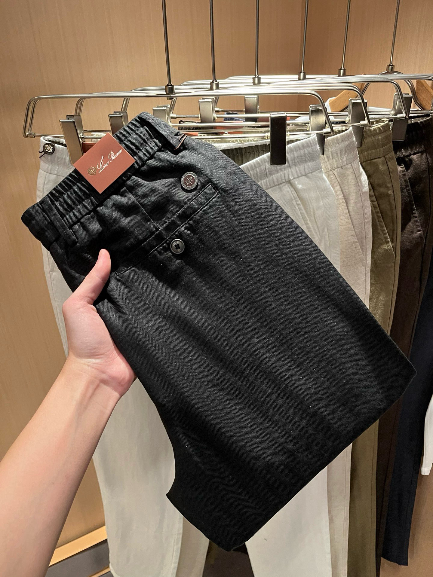 Loro Piana诺悠翩雅 2026春夏新品男士棉麻休闲裤，最新的贸易订单全品相！！网红款！上身舒适透