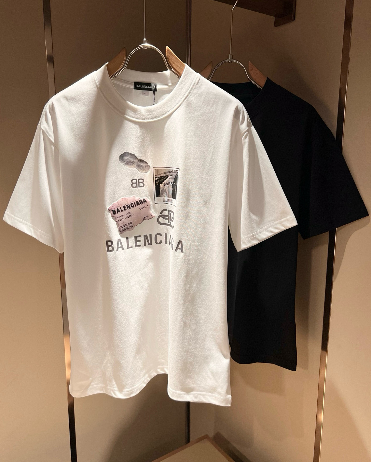 BALENCI*GA巴黎*家 2026春夏新款男女同款👫短袖T恤！走秀图案印花时尚休闲短袖T恤衫！设计l