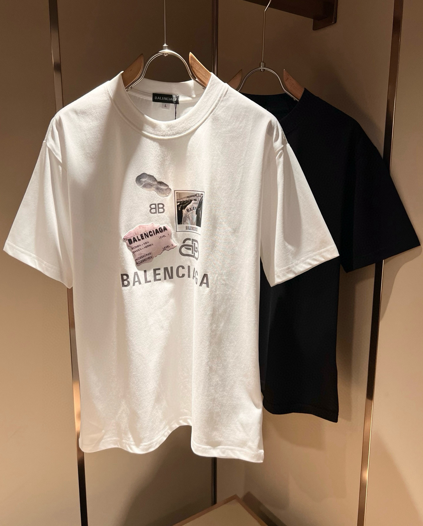 BALENCI*GA巴黎*家 2026春夏新款男女同款👫短袖T恤！走秀图案印花时尚休闲短袖T恤衫！设计l
