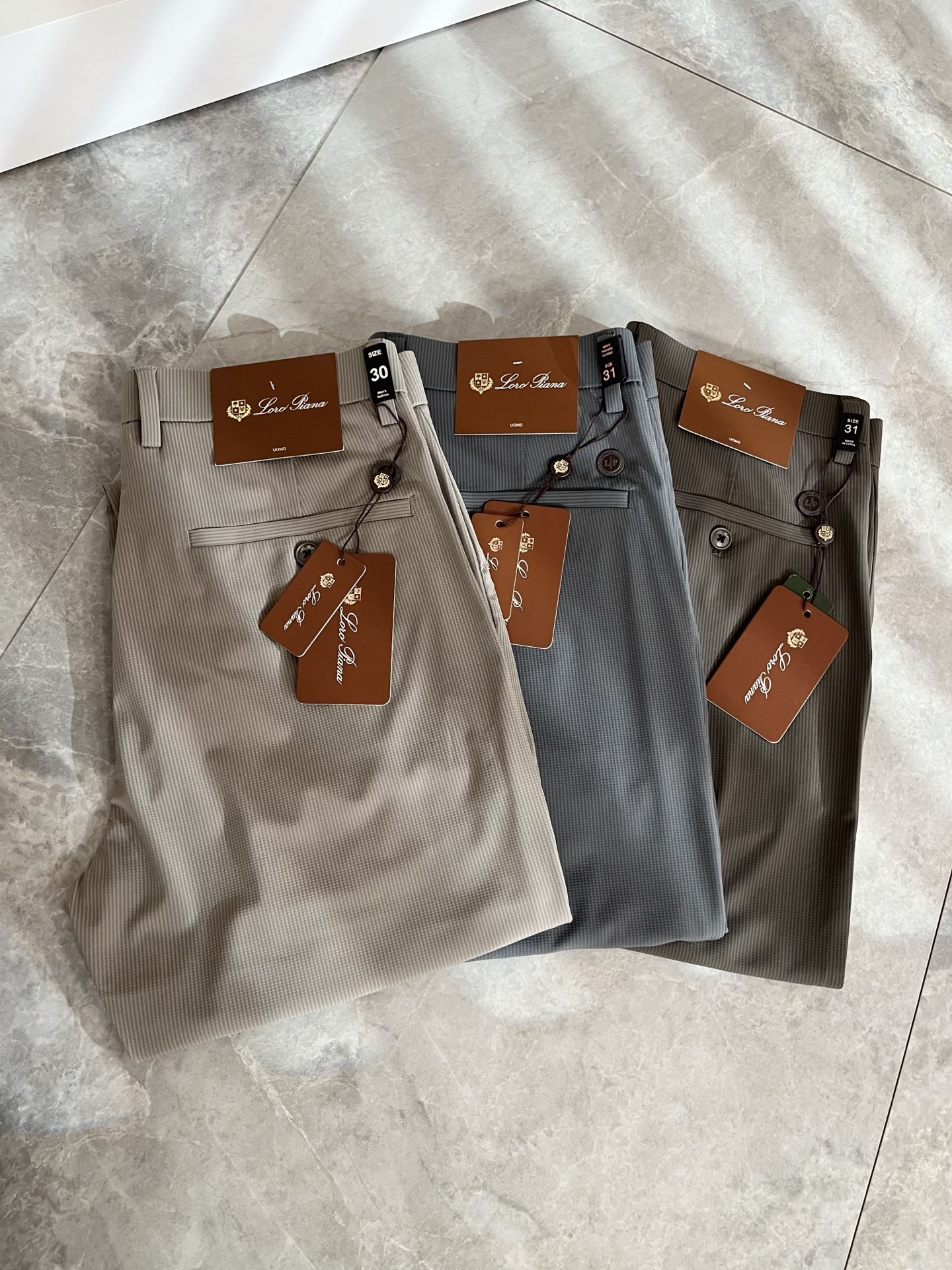 Loro Piana诺悠翩雅 2026春夏新品男士时装款高端休闲裤，香港洋行渠道货，日本原厂出品，纯血统