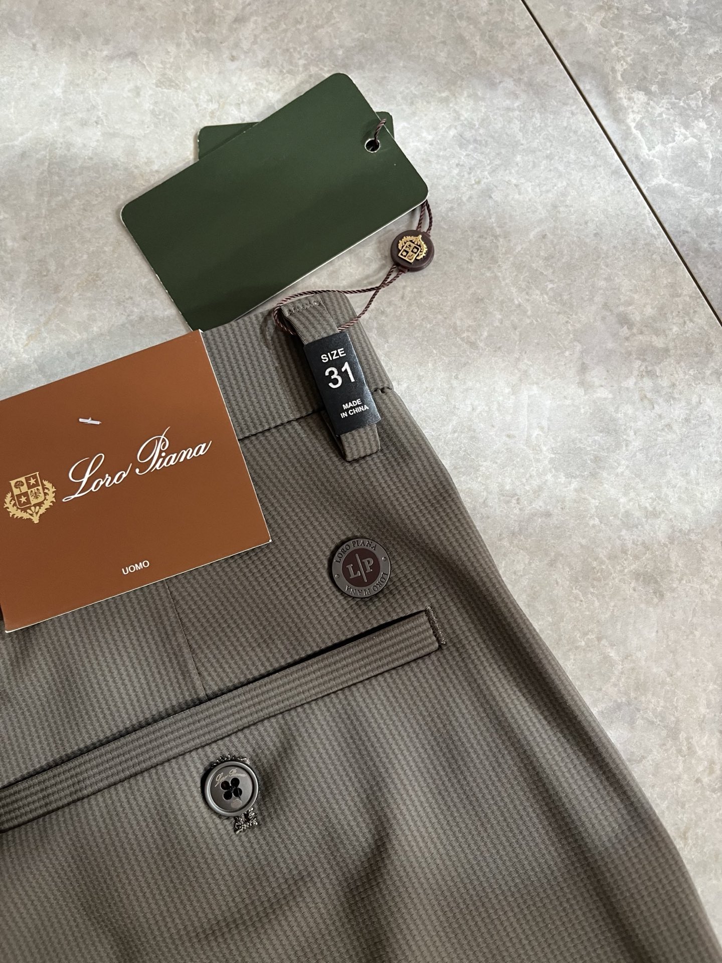 Loro Piana诺悠翩雅 2026春夏新品男士时装款高端休闲裤，香港洋行渠道货，日本原厂出品，纯血统