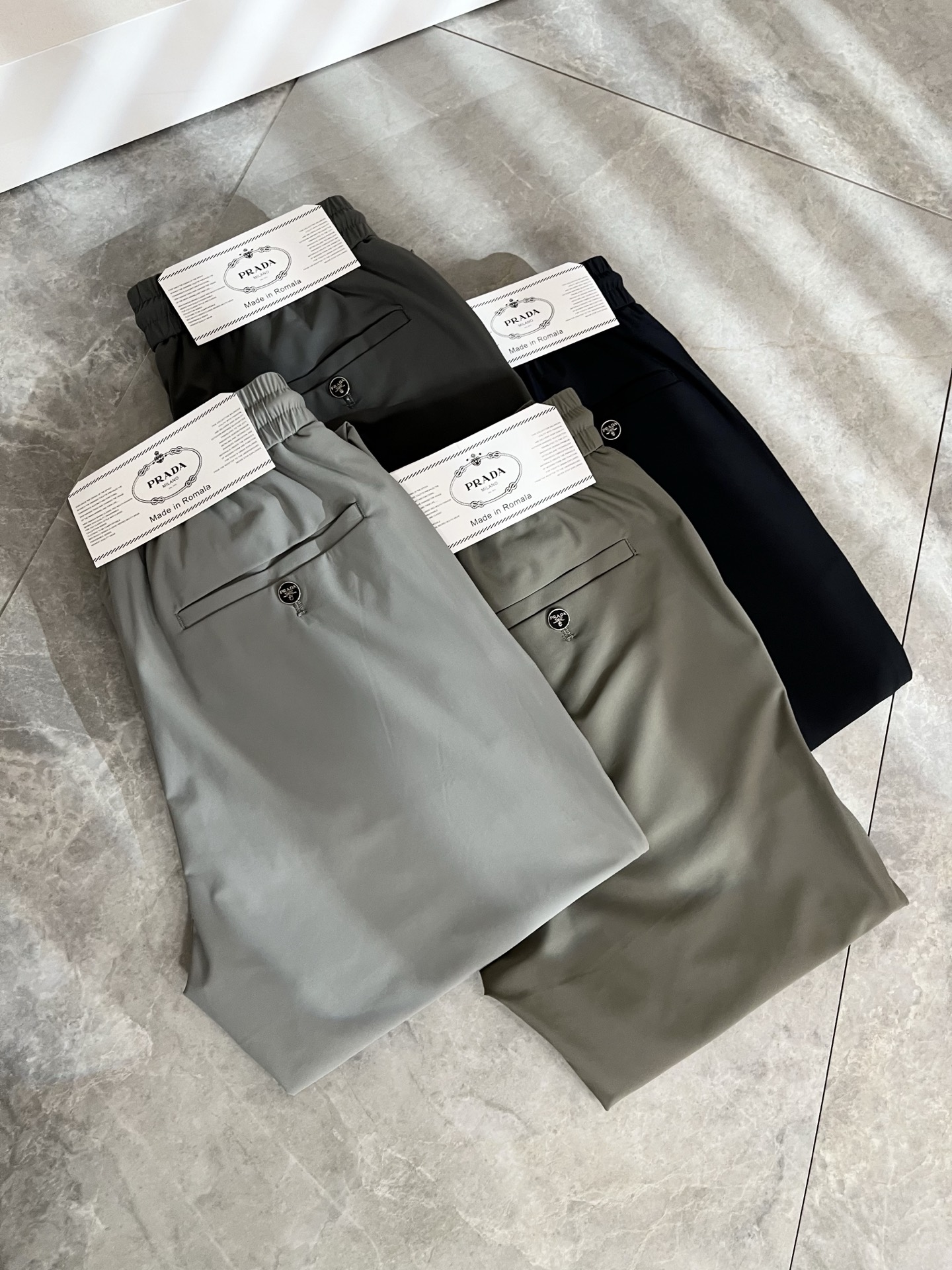 PRA*DA 普*达 2026春夏新款弹力混纺氨纶百搭休闲裤，男士经典商务休闲基础长裤西裤！贸易公司渠道