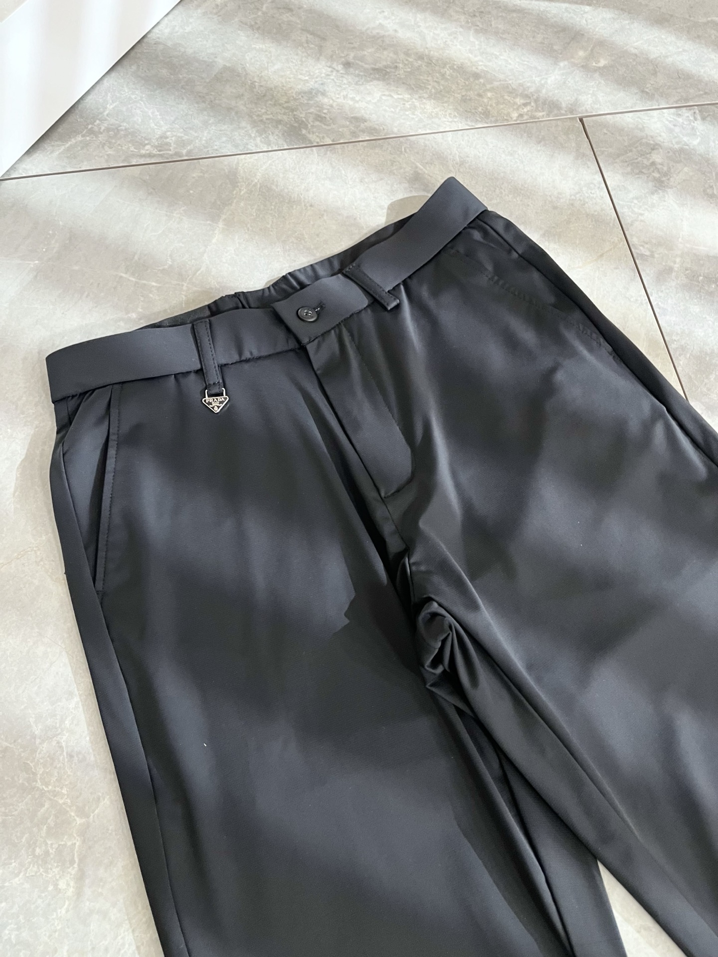 PRA*DA 普*达 2026春夏新款弹力混纺氨纶百搭休闲裤，男士经典商务休闲基础长裤西裤！贸易公司渠道