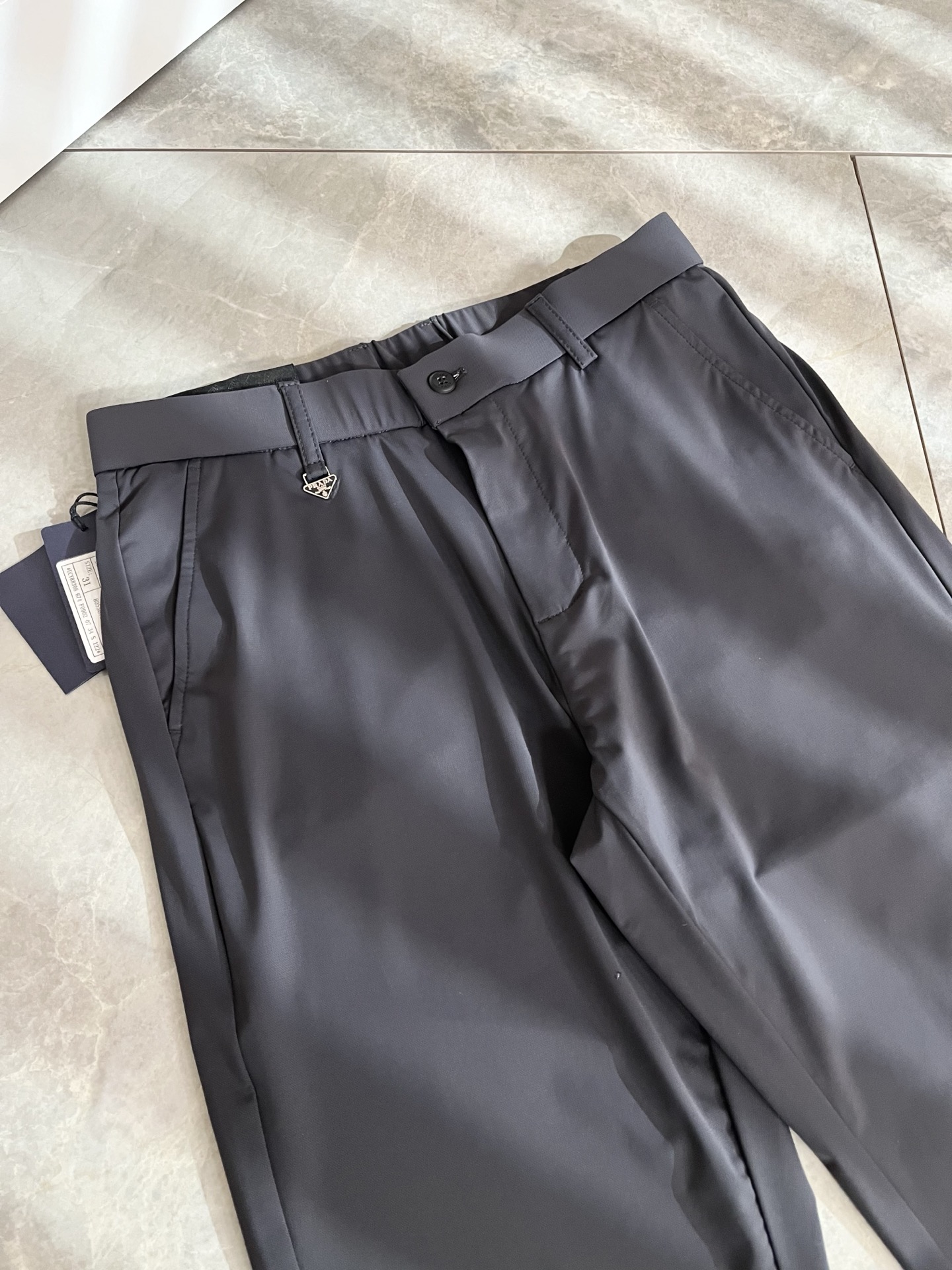 PRA*DA 普*达 2026春夏新款弹力混纺氨纶百搭休闲裤，男士经典商务休闲基础长裤西裤！贸易公司渠道