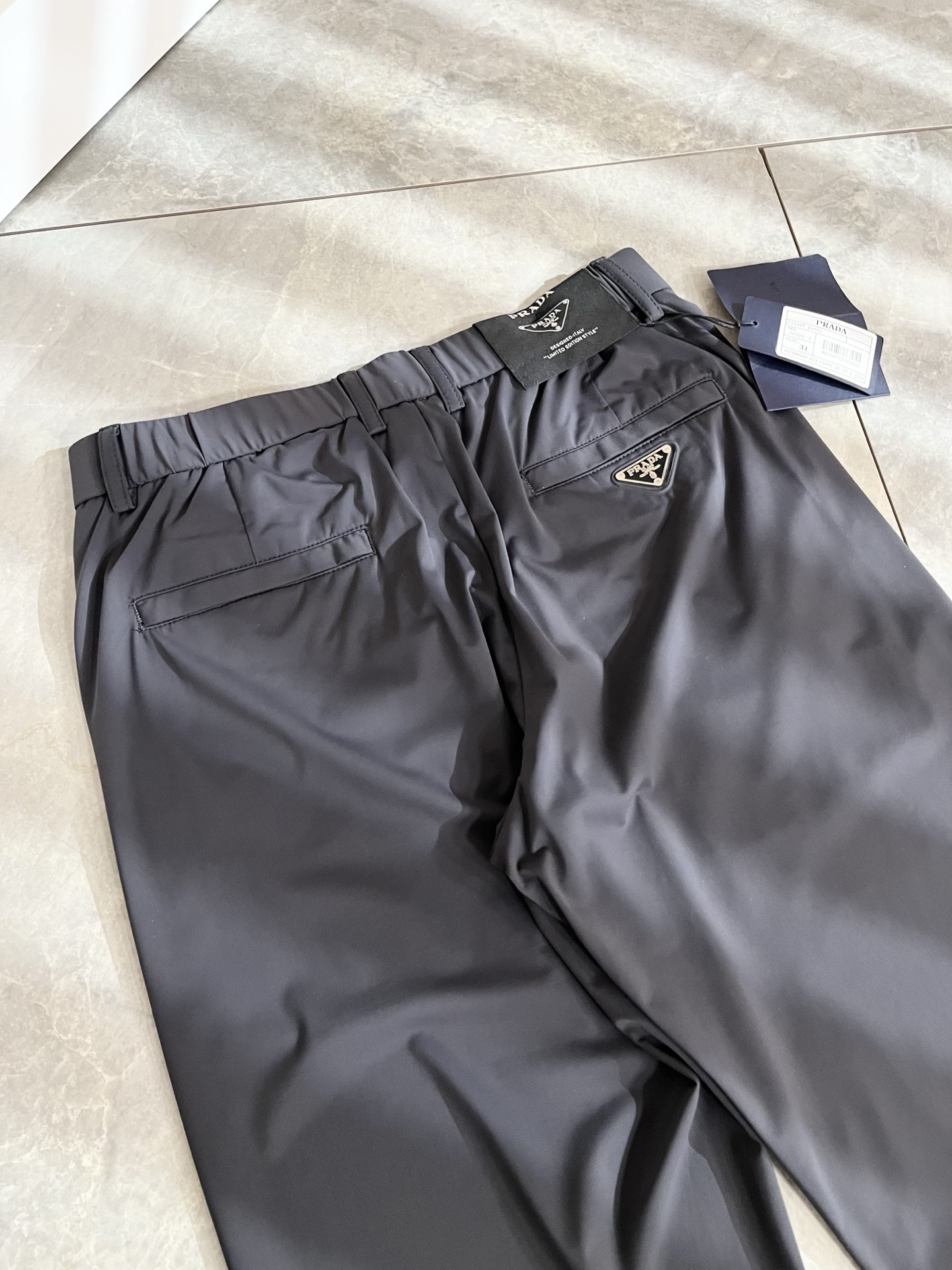 PRA*DA 普*达 2026春夏新款弹力混纺氨纶百搭休闲裤，男士经典商务休闲基础长裤西裤！贸易公司渠道