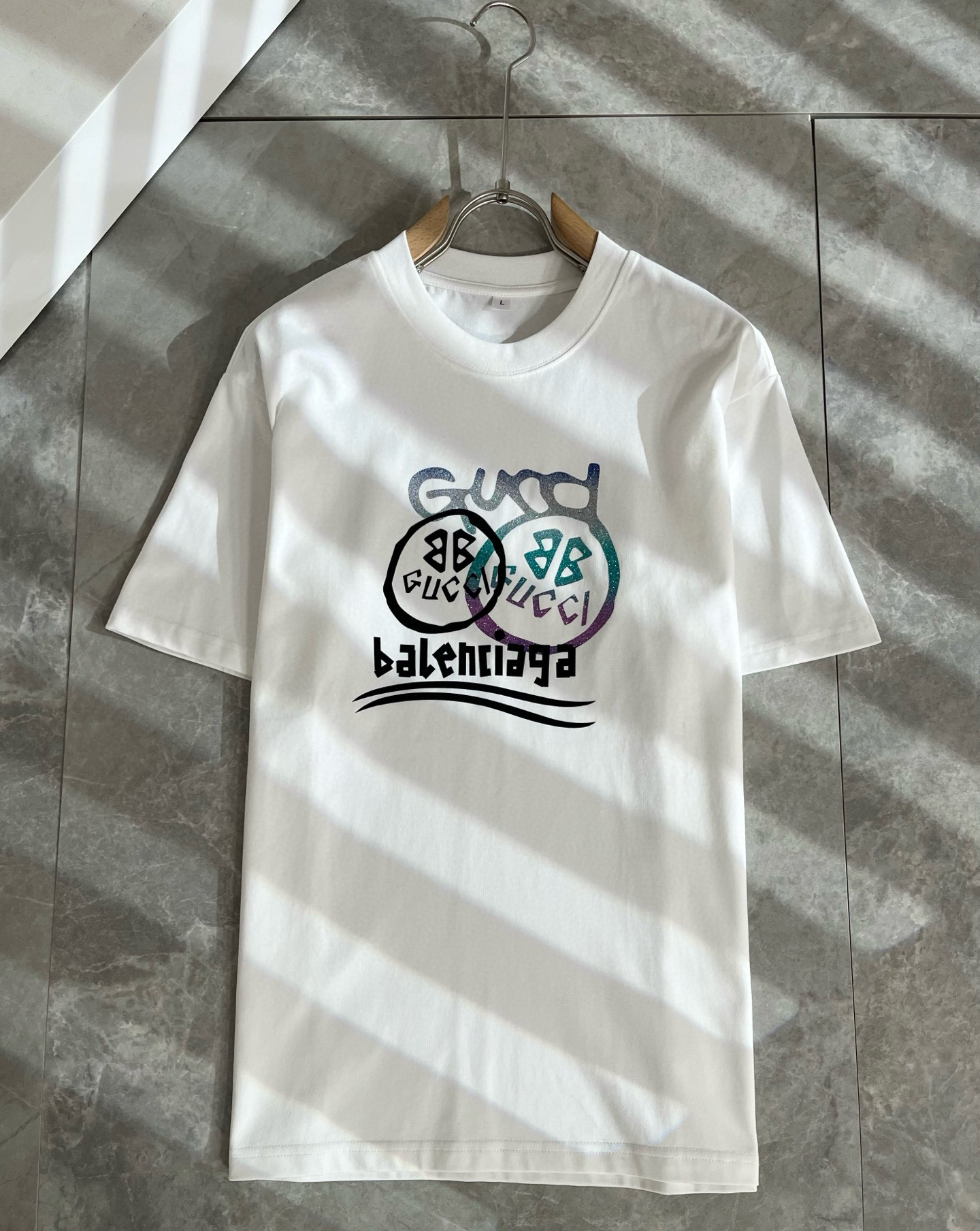 BALENCI*GA巴黎*家 2026春夏新款男女同款👫短袖T恤！走秀图案印花时尚休闲短袖T恤衫！设计l