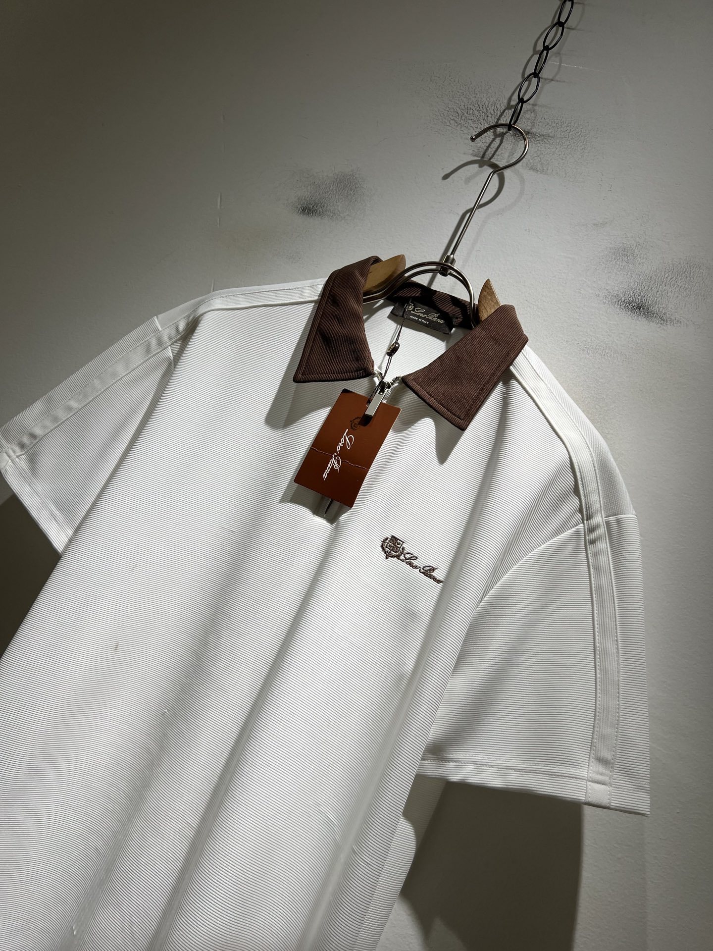 loro Piana诺悠翩雅 2026春夏男士最新的贸易订单短袖Polo衫，全品相！！定制珠地纯棉面料！