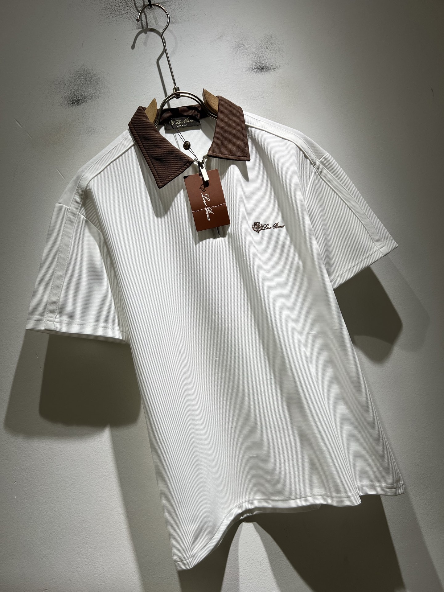 loro Piana诺悠翩雅 2026春夏男士最新的贸易订单短袖Polo衫，全品相！！定制珠地纯棉面料！