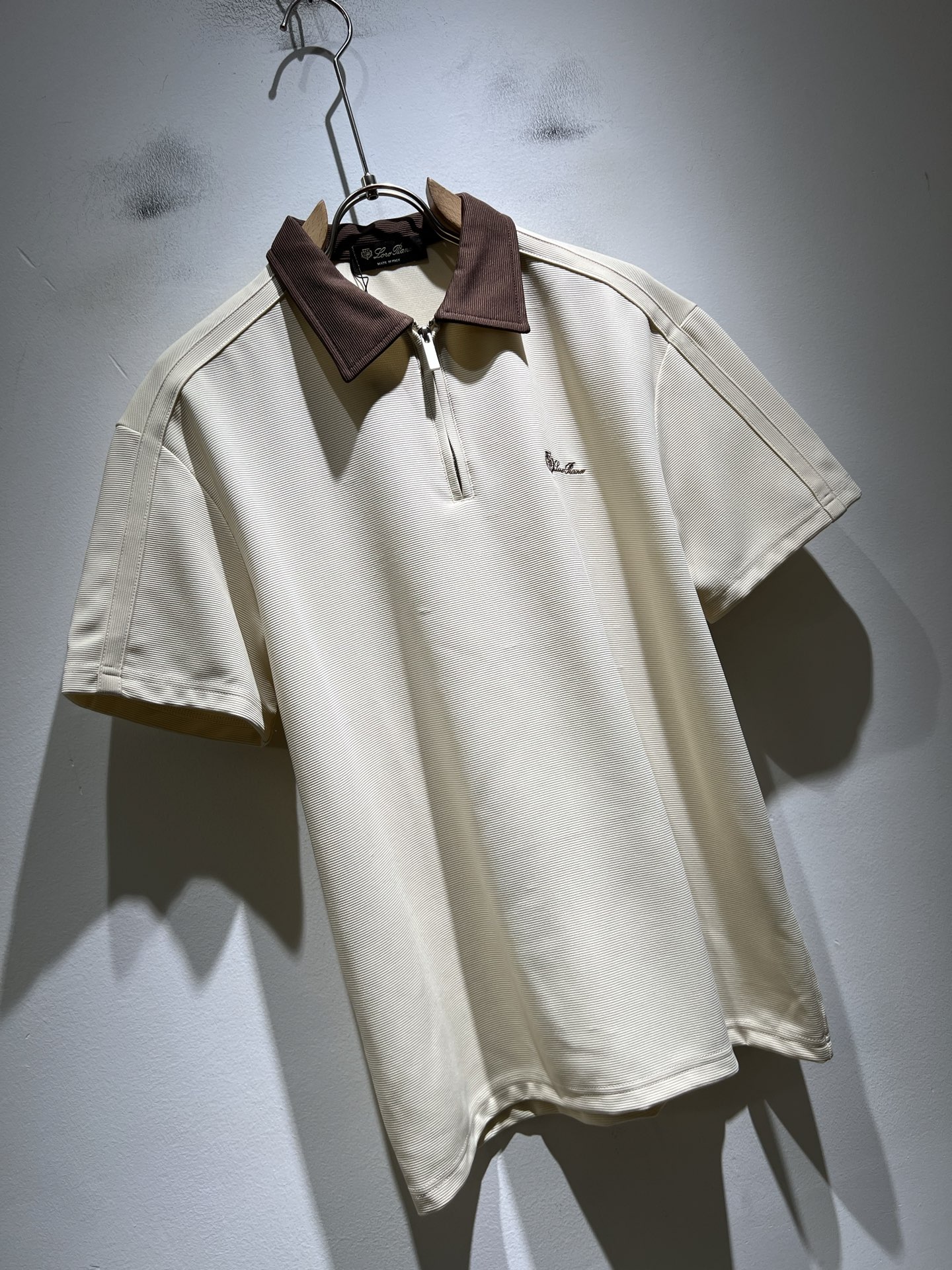 loro Piana诺悠翩雅 2026春夏男士最新的贸易订单短袖Polo衫，全品相！！定制珠地纯棉面料！