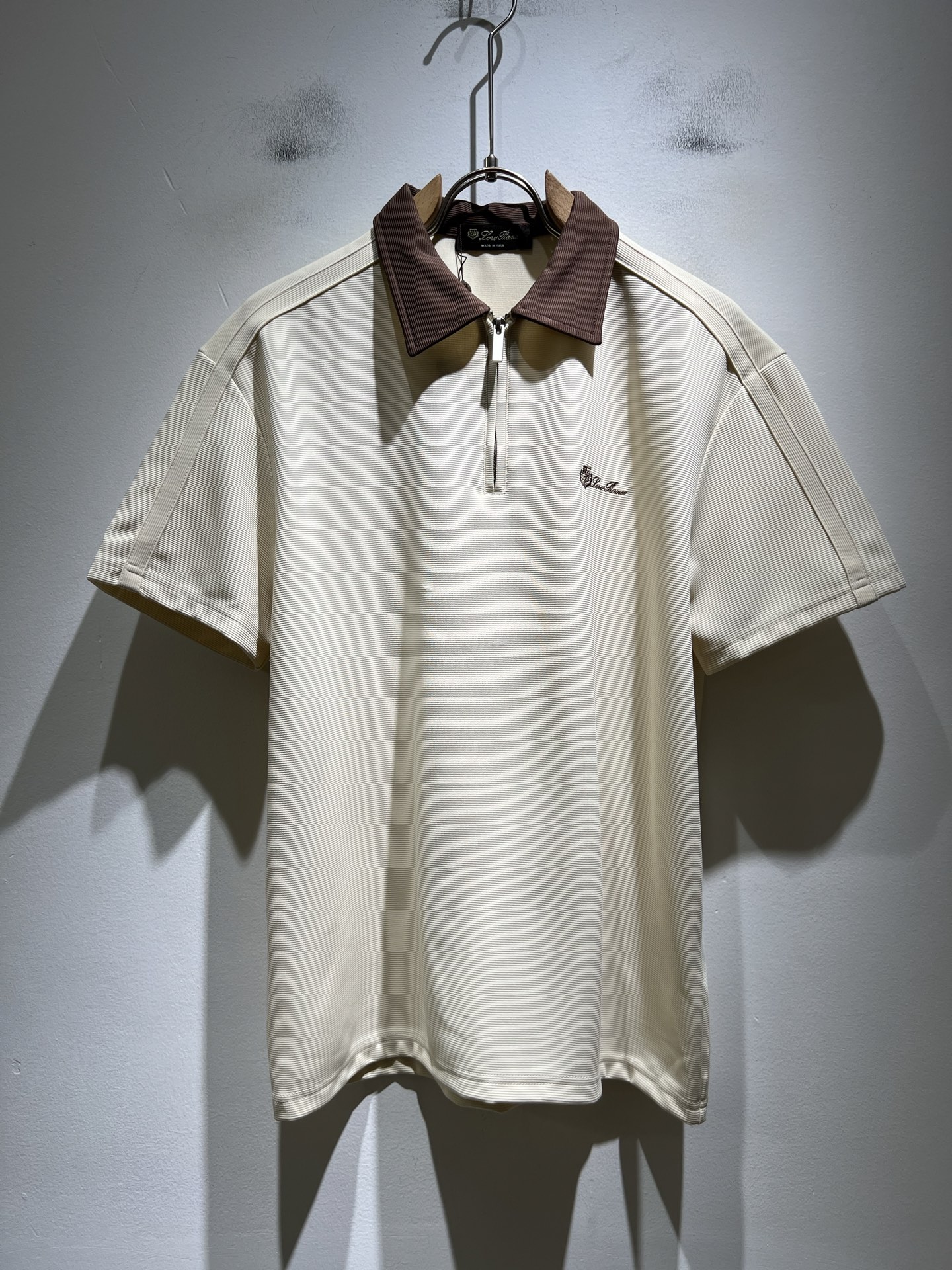 loro Piana诺悠翩雅 2026春夏男士最新的贸易订单短袖Polo衫，全品相！！定制珠地纯棉面料！