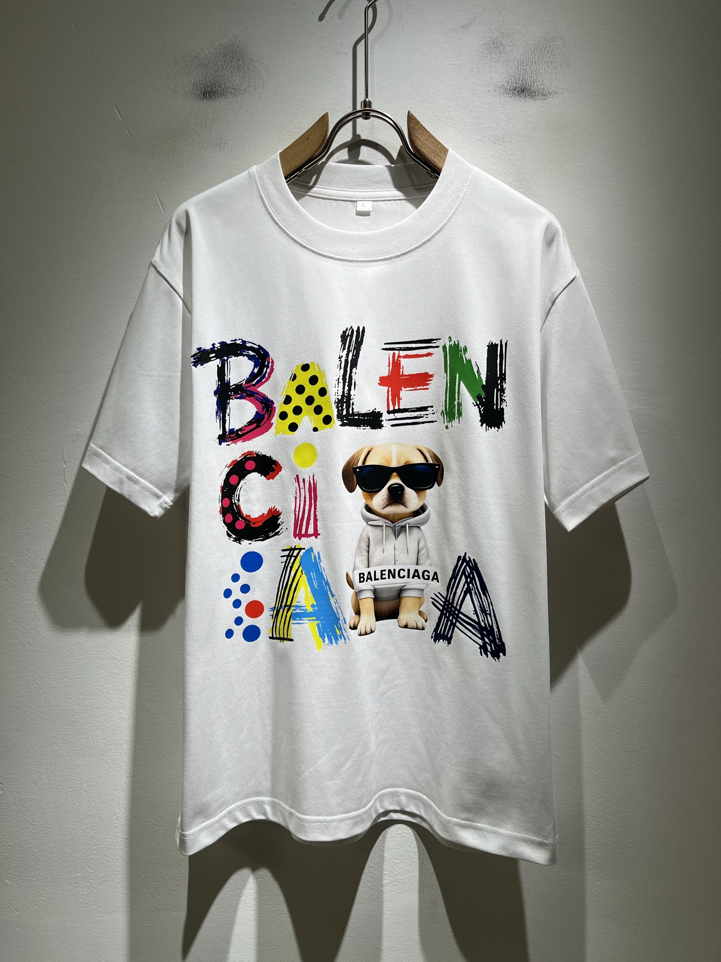 BALENCI*GA巴黎*家 2026春夏新款男女同款👫短袖T恤！走秀图案印花时尚休闲短袖T恤衫！设计l