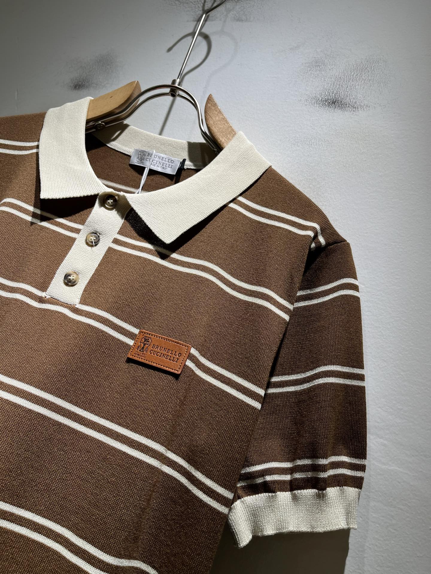 bc-Brunello Cucineli 2026春夏新款男士短袖针织Polo衫，众多明星都爱穿的时尚百