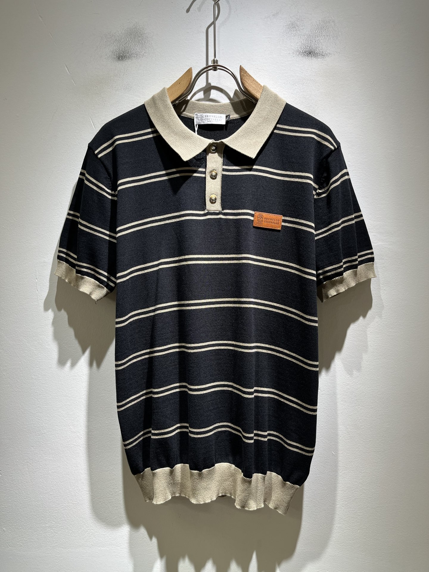 bc-Brunello Cucineli 2026春夏新款男士短袖针织Polo衫，众多明星都爱穿的时尚百