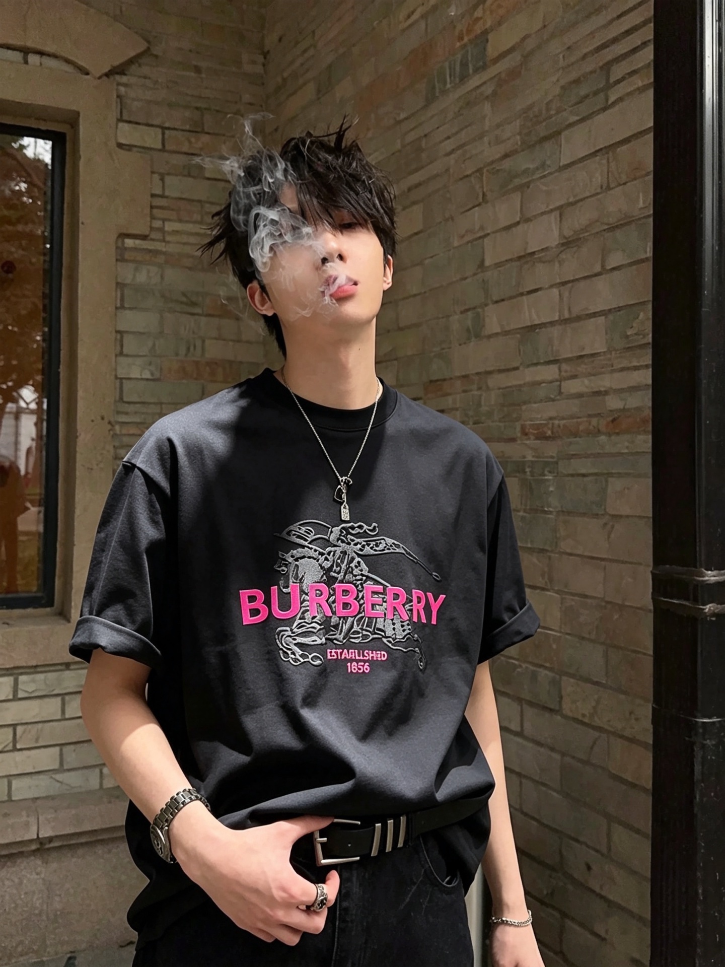 BURBER*Y巴*莉2026春夏新品男女同款👫短袖T恤，重磅来袭，最近比较火热的环保纯棉面料制作而成，