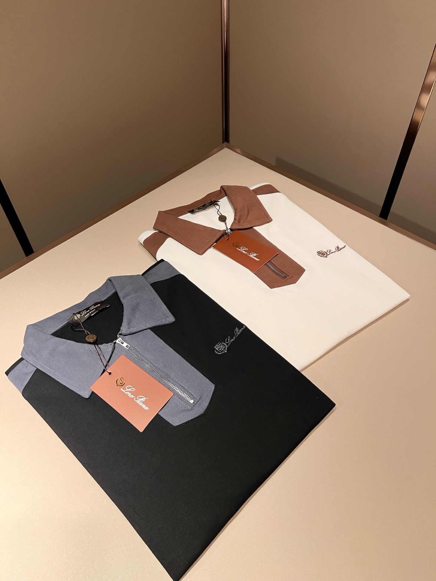 Loro Piana诺悠翩雅 2026春夏男士最新的贸易订单短袖Polo衫，全品相！！定制珠地纯棉面料！