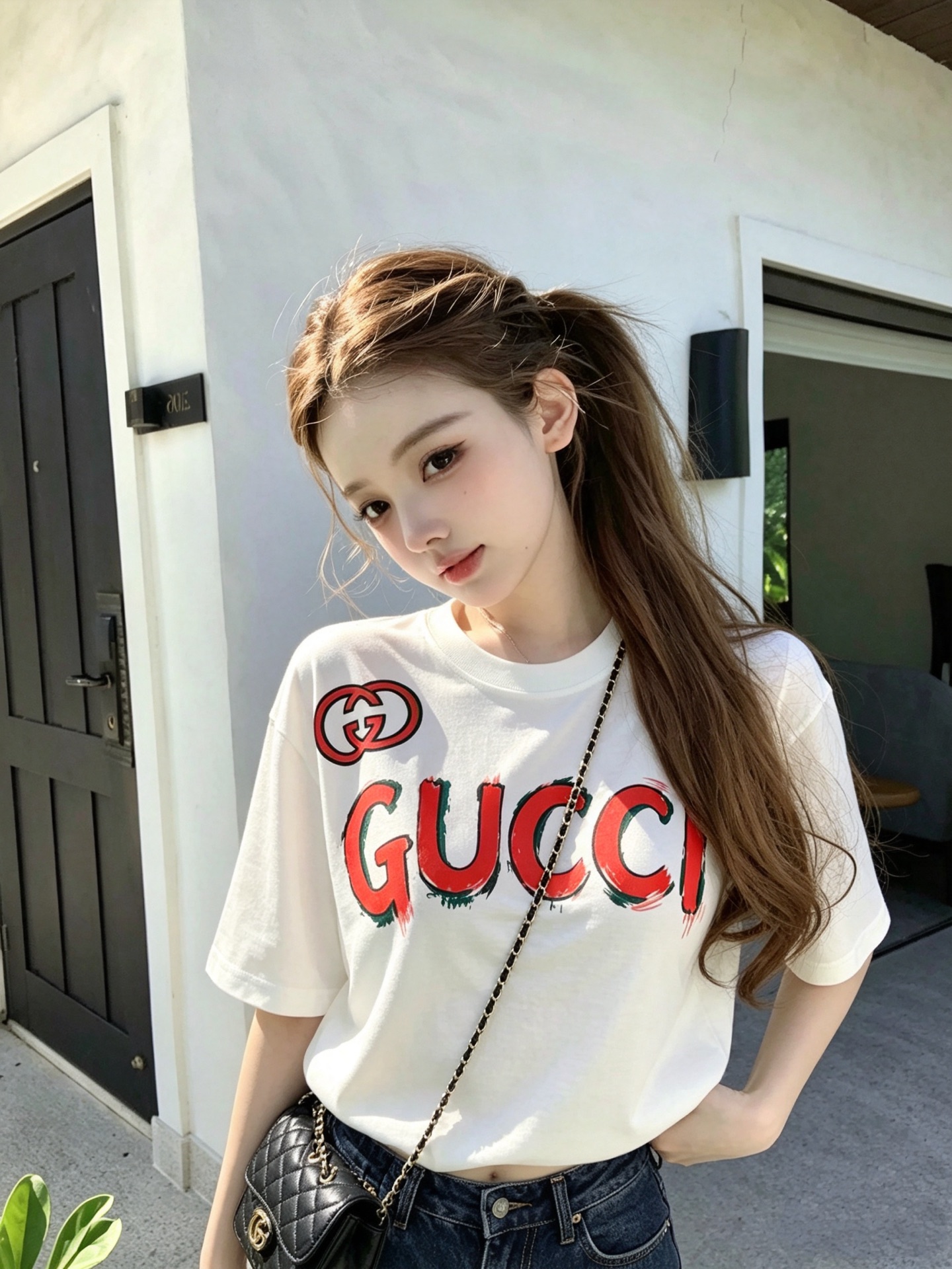 Gucc*古家 2026春夏新款男女同情侣款👫休闲宽松棉质圆领短袖T恤衫！贸易公司渠道稀出，同步官网发售