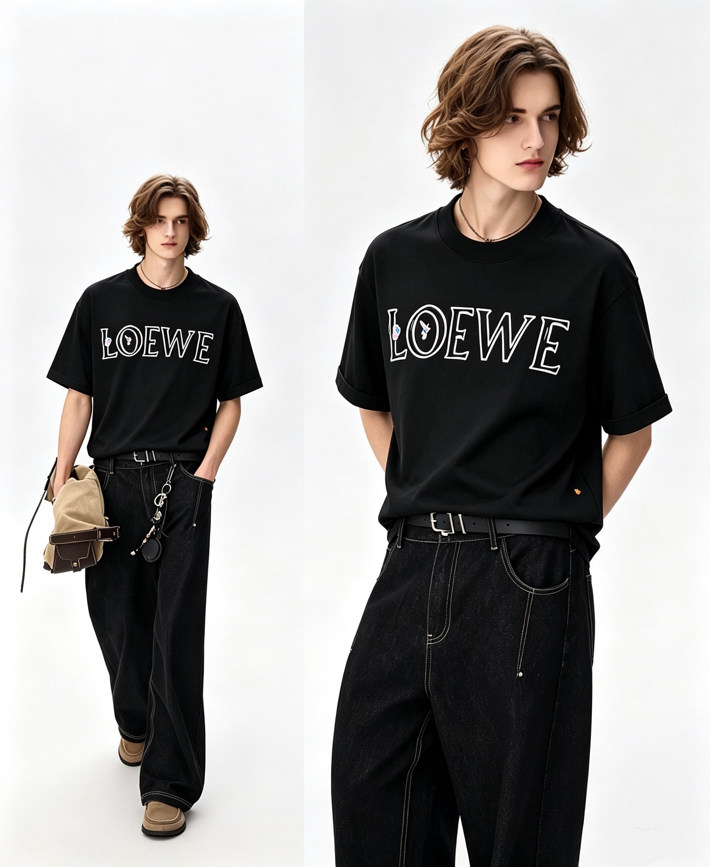NO:936147,LOE*WE 2026 spring and summer new short-sleeved T-shirt for men and women, original Italian order channel, highly personalized and high-end style, logo pattern printing technology design!  Pure cotton short-sleeved T-shirt for couples!  !  The latest popular fashion product has arrived. It is a simple and high-end fashion item. It is a fashion product with very high-end charm and is a must-have item for fashion trends!  Italian original factory channel, special supply level order, released simultaneously by Hong Kong, Macao and Taiwan buyer stores. This model is also the latest popular product of Loewe family this year, and it is also the most classic product. Its specifications and quality are beyond doubt!  !  The selection is extremely diverse. It goes without saying that this style has that fresh and natural feeling, which highlights the brand's charm and high-end sense. The texture of this style is very good, and the weight and color that can be felt by hand are even better on the skin. It is a full wearing enjoyment!  !  Size: M-4XL,,loewe,loewe,T-shirt,tees,t-shirt,19860909LOE*WE罗*威 2026春夏新款男女同款短袖T恤,意大利原厂订单渠道,极具个性高级风,标志logo图案印花工艺设计！情侣款纯棉短袖T恤！！最新时尚潮流人气产物驾到,又是一款简约高级的时尚单品,穿搭魅力十分高级不俗的时尚产物 ,时尚潮流必备单品！意大利原厂渠道,特供级别订单,同步港澳台买手店发布,此款也是罗意威家今年的最新人气产物,也是最经典的产物,其规格跟档次更是毋庸置疑！！ 选择极具多样化,言而喻此款自然具备那种清新自然的感觉,彰显品牌魅力与高级感,此款的质感十分的到位,用手可以感知的重磅跟出彩亲肤程度更是上佳,十足的穿着享受！！尺码: M-4XL,,loewe,loewe,T-shirt,tees，t-shirt,,Men's clothing