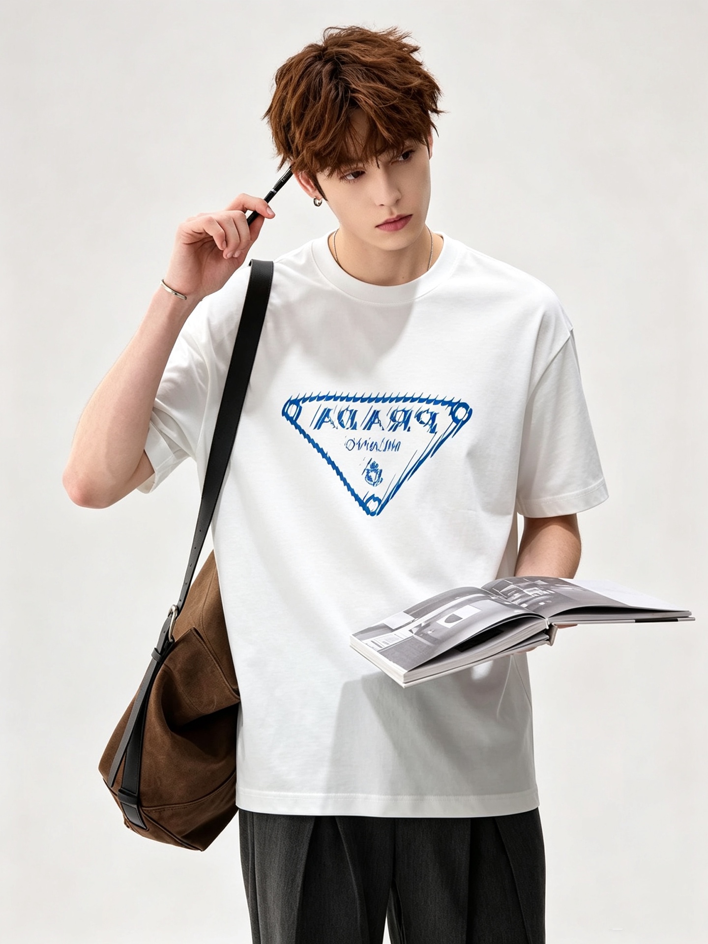NO:936140,PRAD*A's new 2026 spring and summer short-sleeved T-shirts for men and women, the latest model is exclusively available on the entire network!  !  ~It is both classic and fashionable, who doesn’t love it? It shows the classic again, it is very eye-catching, and it has a low-luxury aura and recognition!  Pr*da's traditional brand concept and modern advanced technology are perfectly combined. Coupled with an extremely modern and simple design, Pr*da's exclusive logo pattern laminated printing design!  Customized 100% imported pure cotton fabric!  The texture of this model is quite impressive. You can tell the specifications and grades at your fingertips. The level of finesse and breathability are top-notch!  Size M-3XL,,prada,T-shirt,tees,t-shirt,19860909PRAD*A普*达2026春夏新款男女同款短袖T恤,最新款全网独家首上！！~既经典有时尚百搭,谁不爱啊,将经典再次展现,非常的耐看,自带低奢光环与辨识度！Pr*da传统的品牌理念和现代化的先进技术进行了完美结合.加上极其现代摩登风范的简约设计,p家专属logo图案压胶印花设计！定制百分百进口纯棉面料！此款的质感相当感人 触手便知规格档次 细腻程度与透气效果堪称顶级！尺码M-3XL,,prada,T-shirt,tees，t-shirt,,Men's clothing