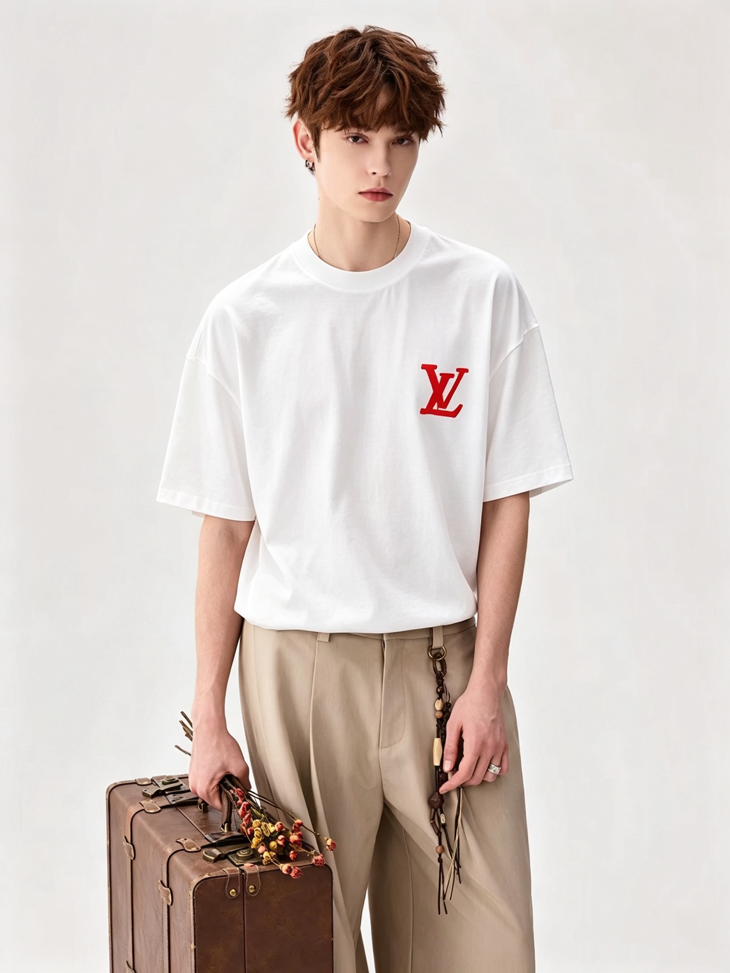 LouisVuitt*路易*登 2026春夏全新系列单品上线，非常时髦前卫的一款男女同款短袖T恤，标识logo图案印花修