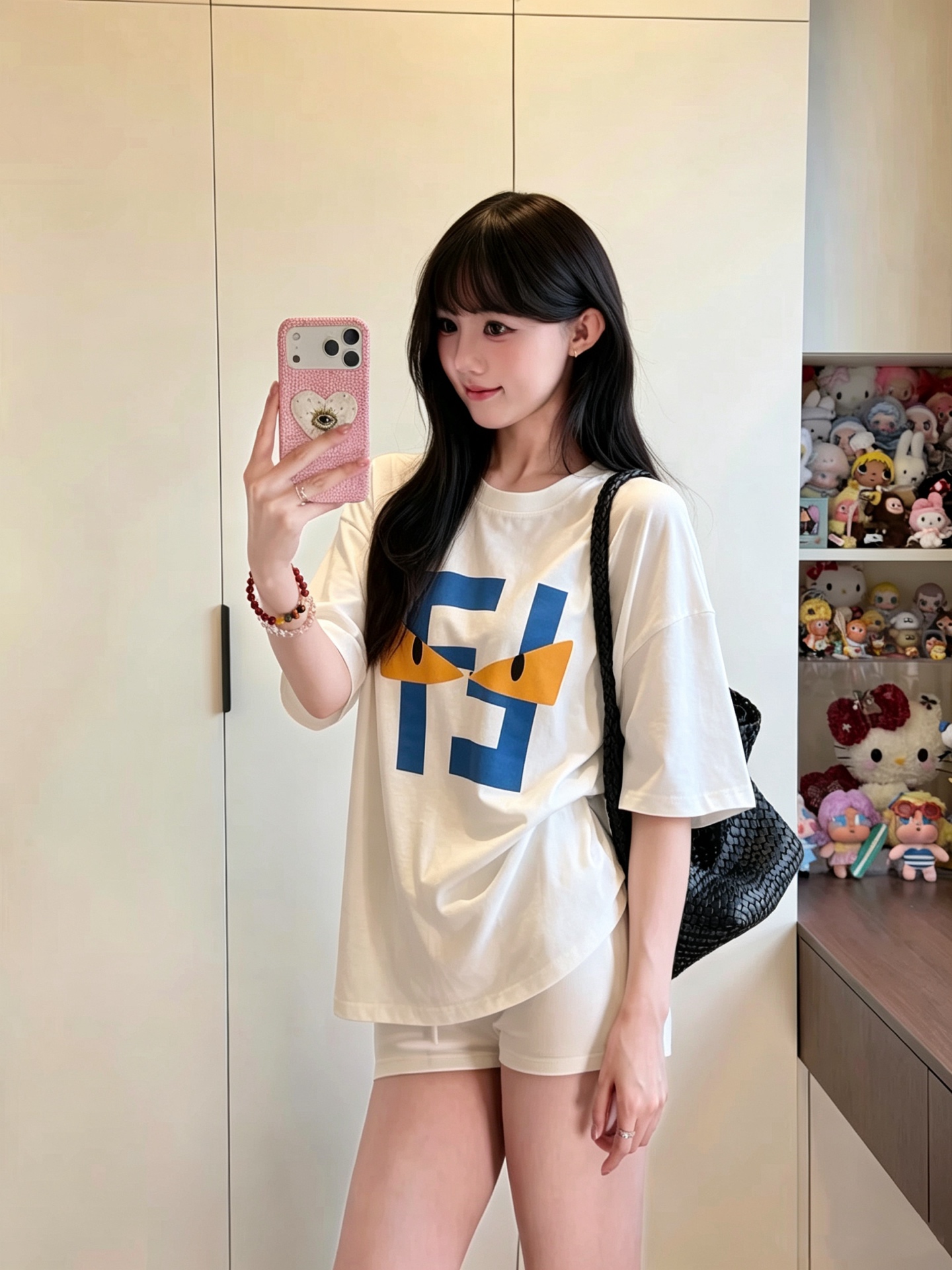 FEN*I 芬*迪2026春夏新款FD家族FF男女同款👫短袖T恤，男女同款👫百搭极简短袖。意大利原厂订单，FD家族人气单