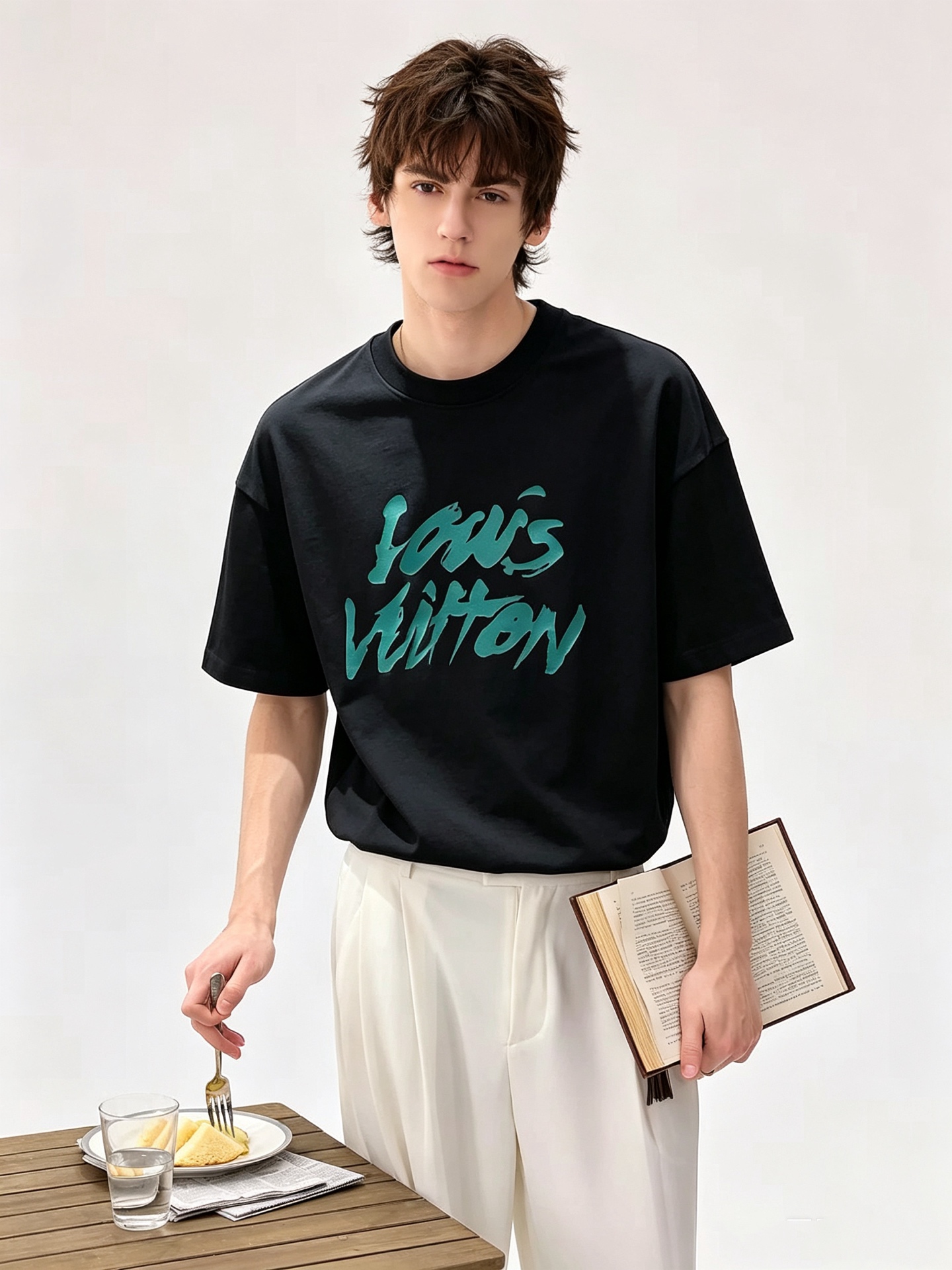 LouisVuitt*路易*登 2026春夏全新系列单品上线，非常时髦前卫的一款男女同款短袖T恤，标识logo图案印花修